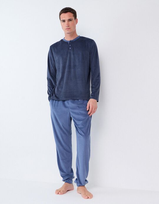 Comprar Online Pijama &Agrave;s Riscas, Homem, Azul Escuro