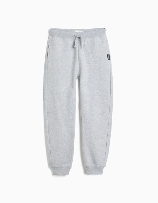 Comprar Online Cal&ccedil;as Jogger De Felpa, Menino, Cinzento Claro