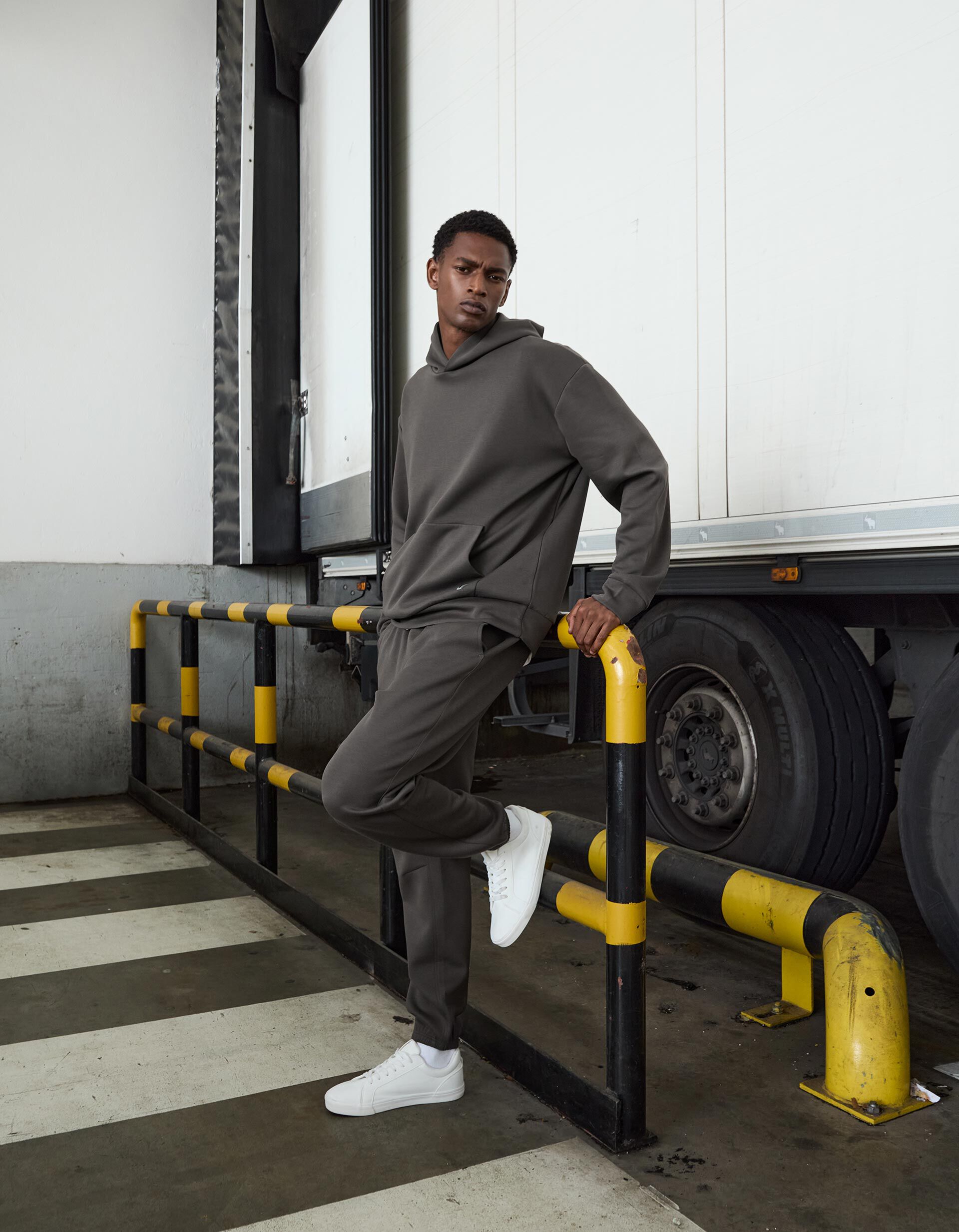 Comprar Online Joggers de Felpa, Homem, Cinzento Escuro 