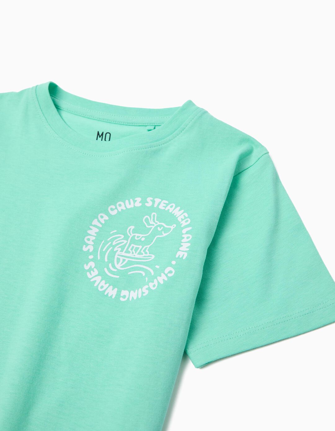 T-shirt Estampada, Menino, Verde Claro