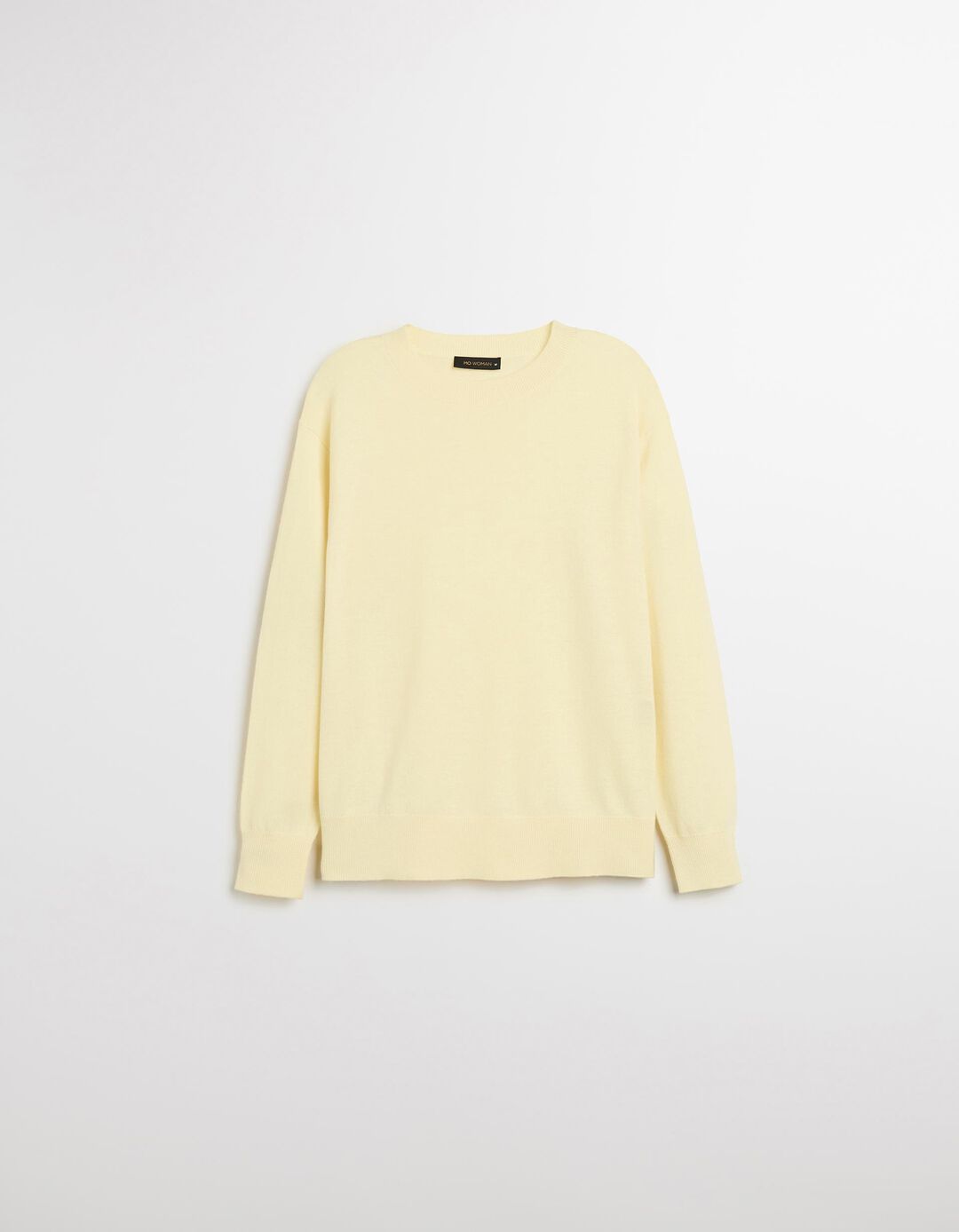 Camisola de Lã com Caxemira, Mulher, Amarelo Claro