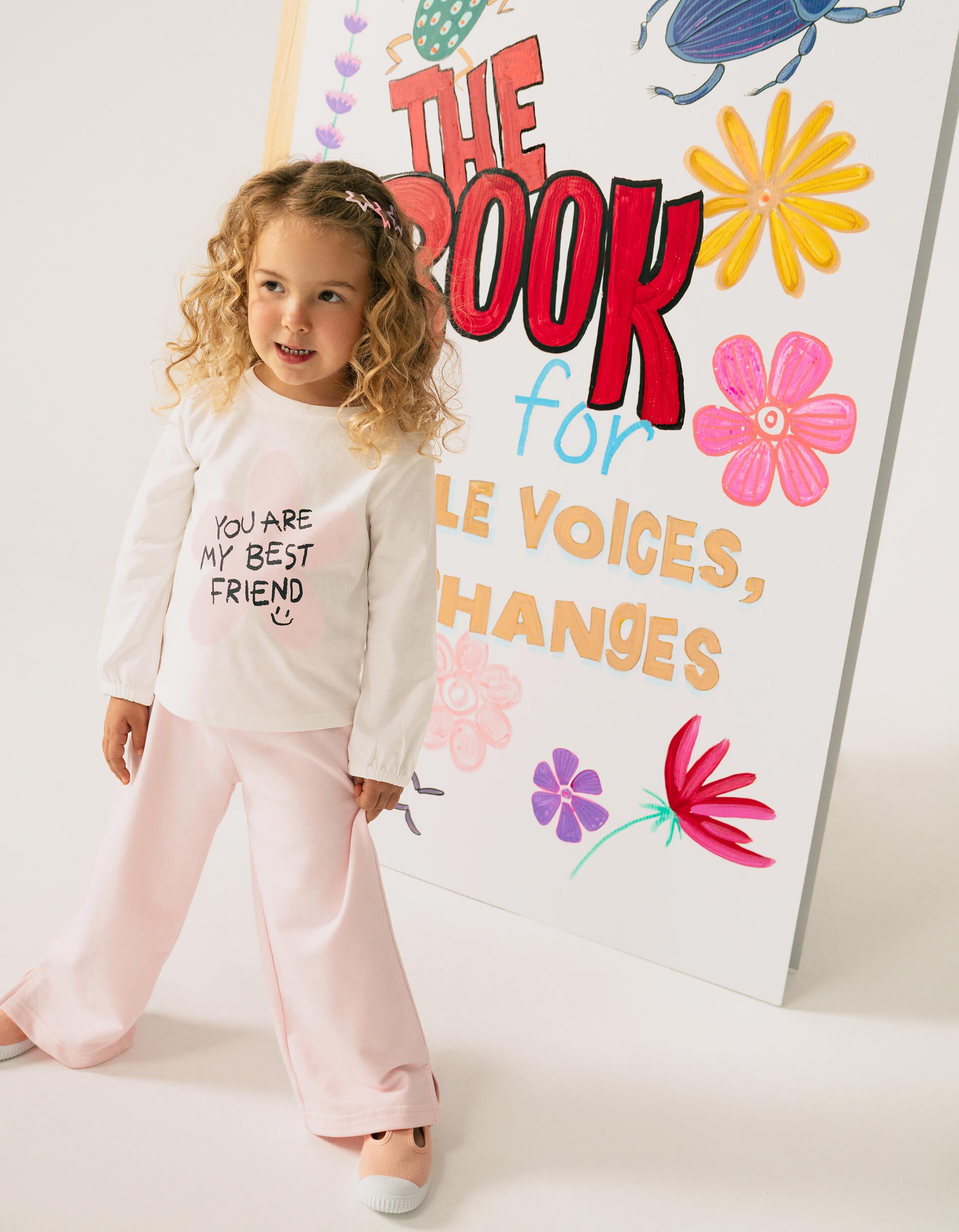 Comprar Online T-shirt Estampada Manga Comprida, Menina, Branco