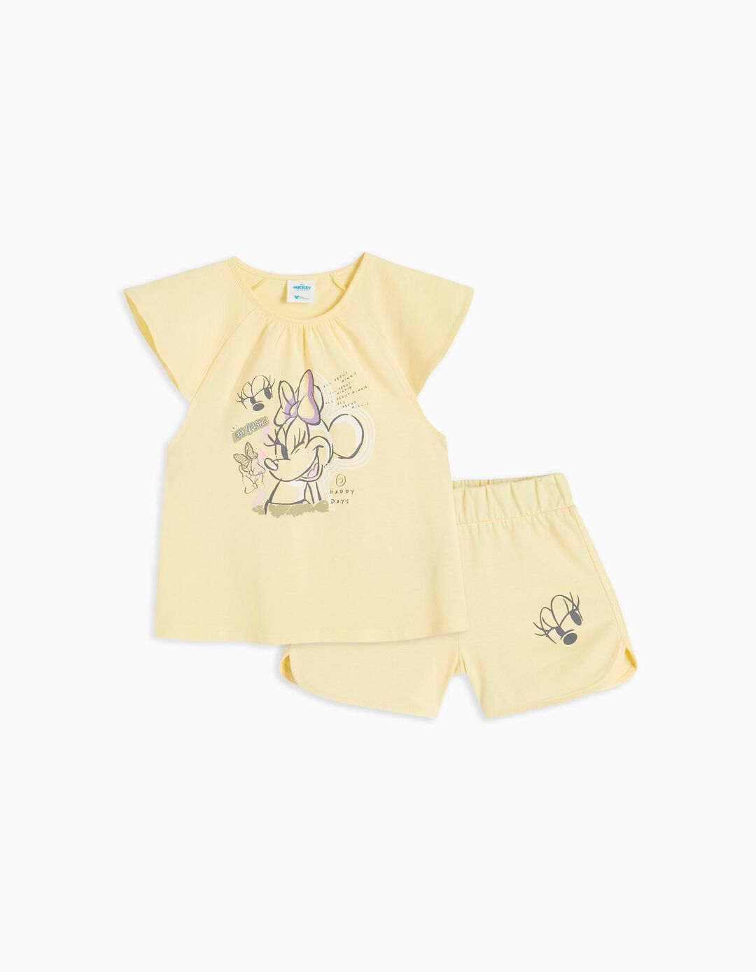 Disney' T-shirt + Shorts Set, Girls, Light Yellow