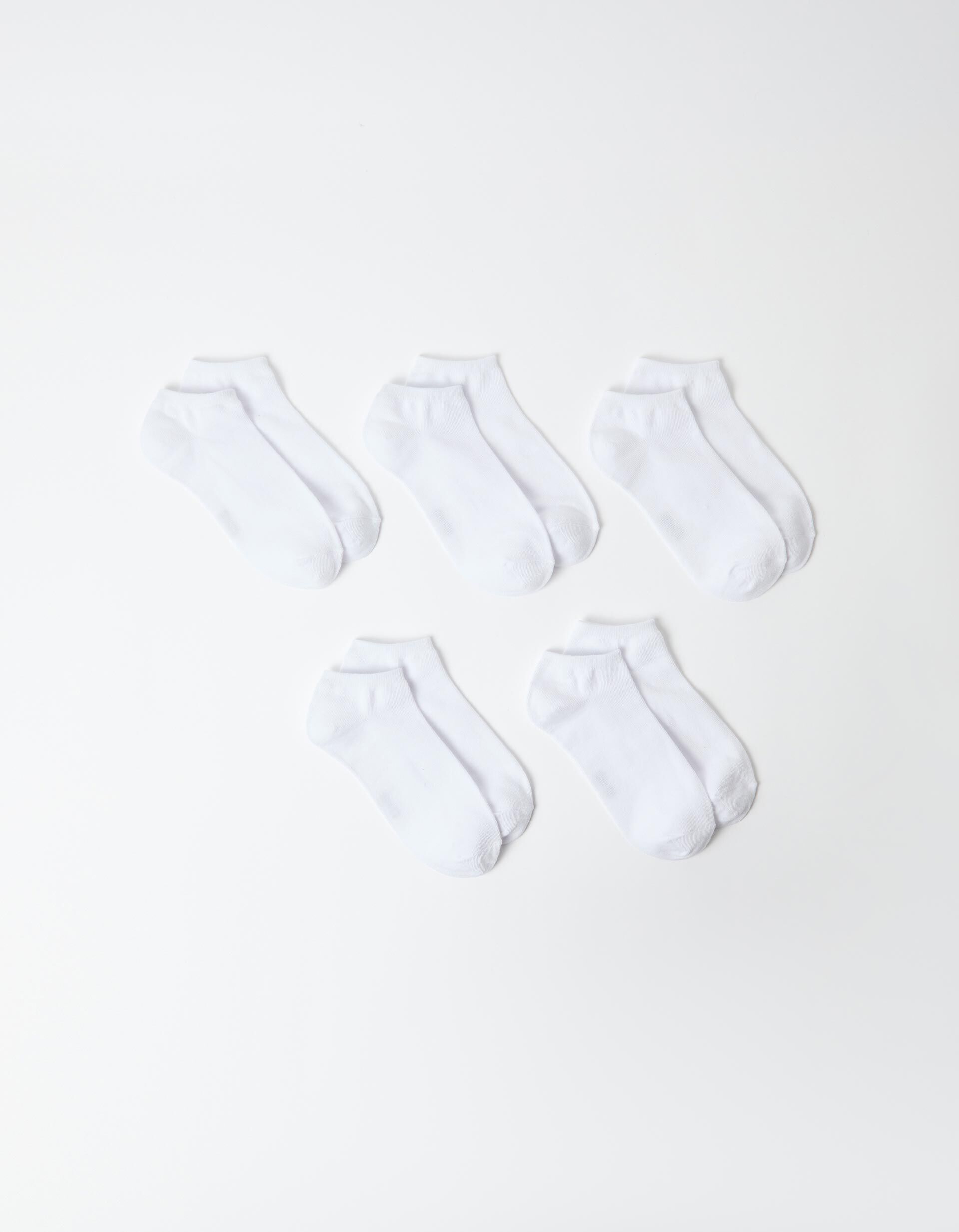 Comprar Online Pack 5 Pares de Meias Tornozelo, Mulher, Branco