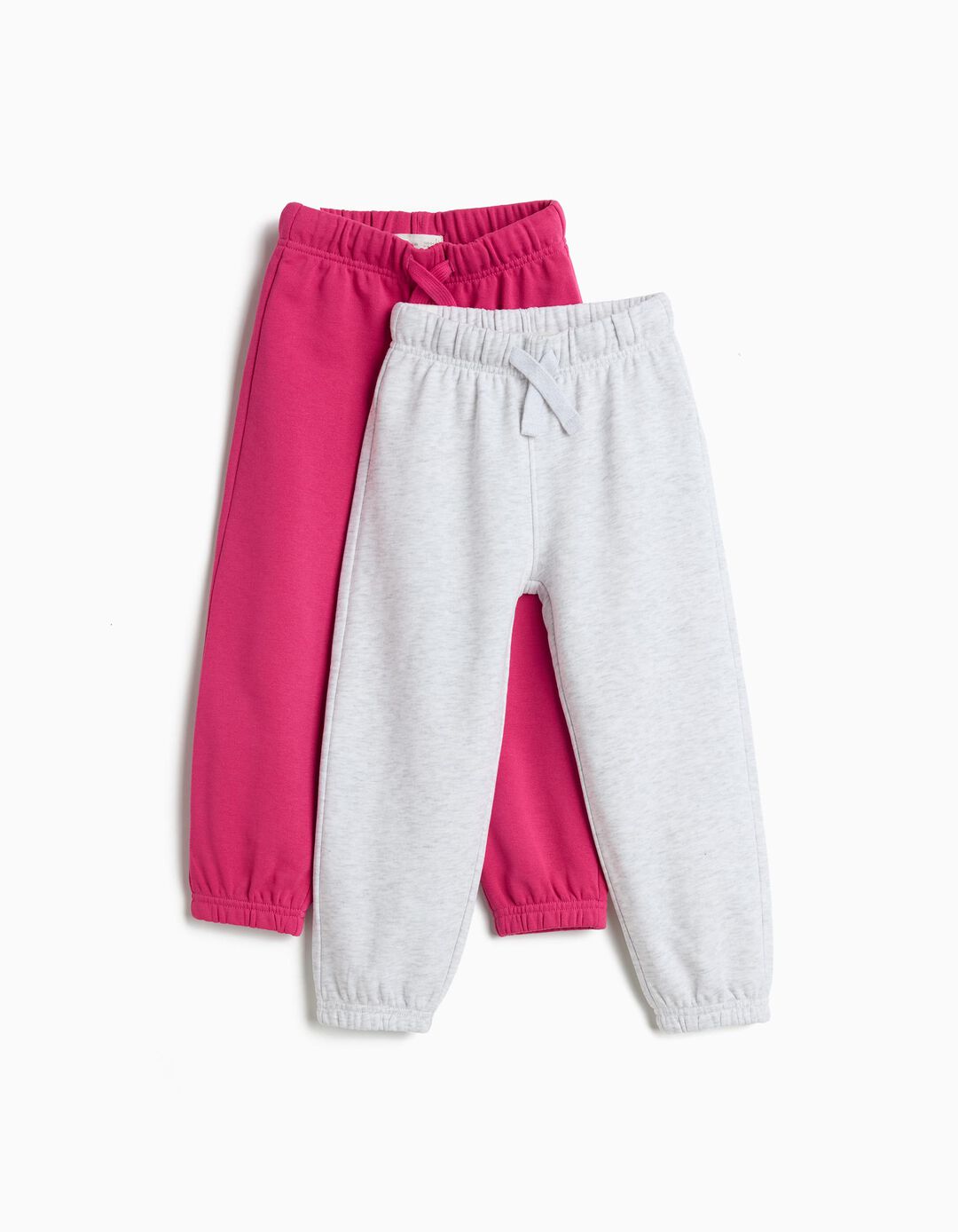 Pack 2 Joggings De Felpa, Menina, Cinzento Claro