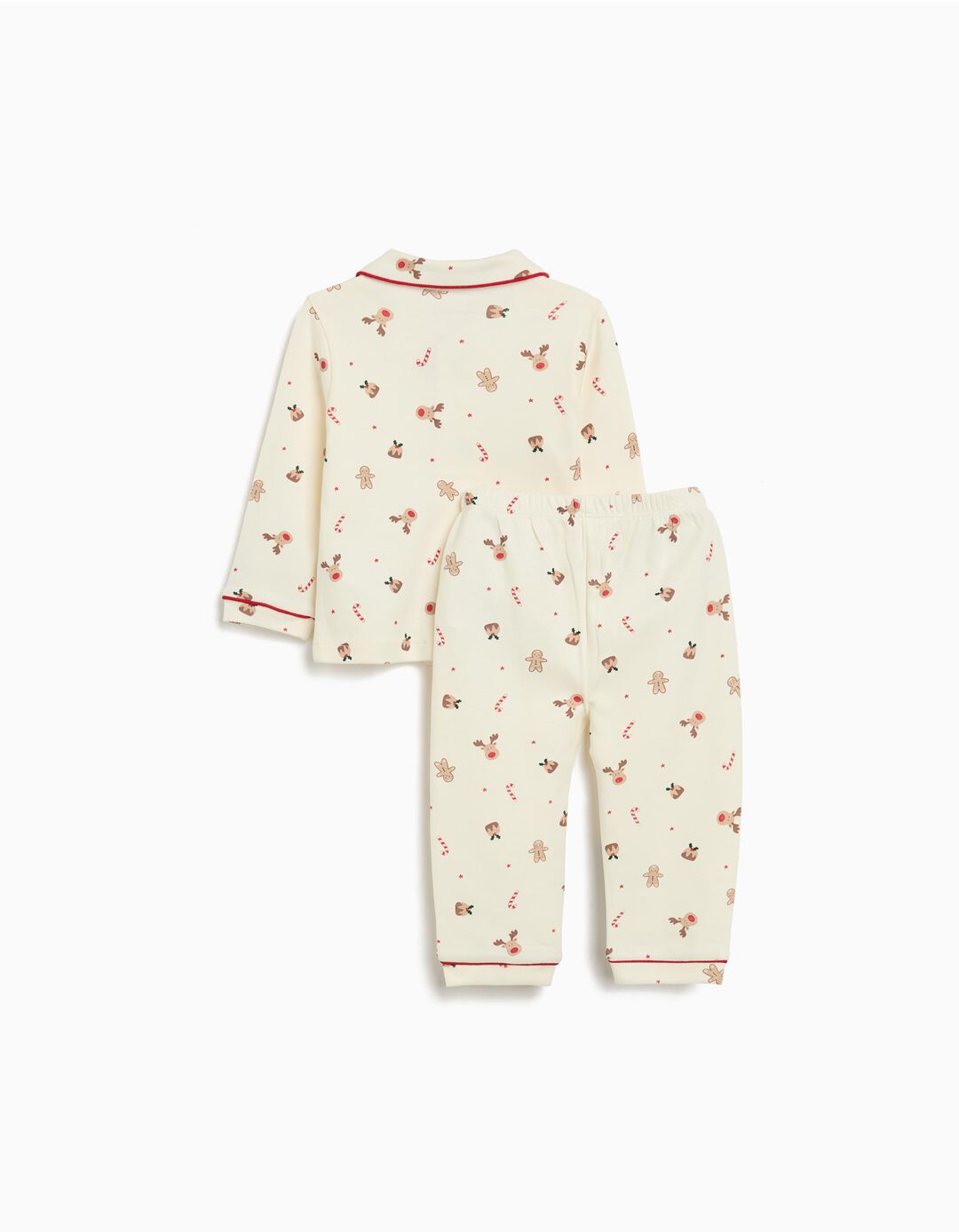 Pijama de Natal, Menina, Bege 