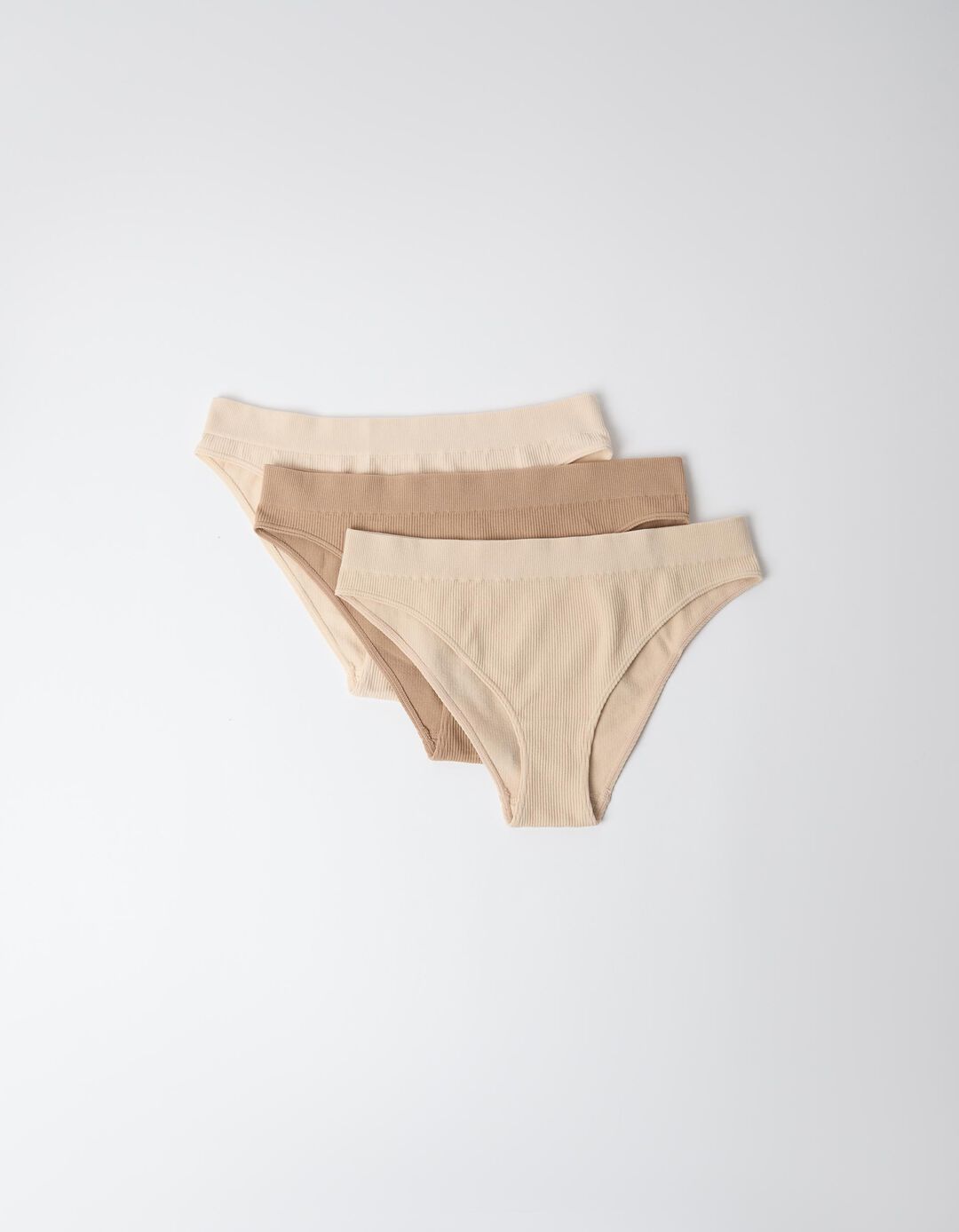 Pack 3 Cuecas Brief, Mulher, Brege