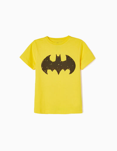 Cotton T-shirt for Boys 'Batman', Yellow
