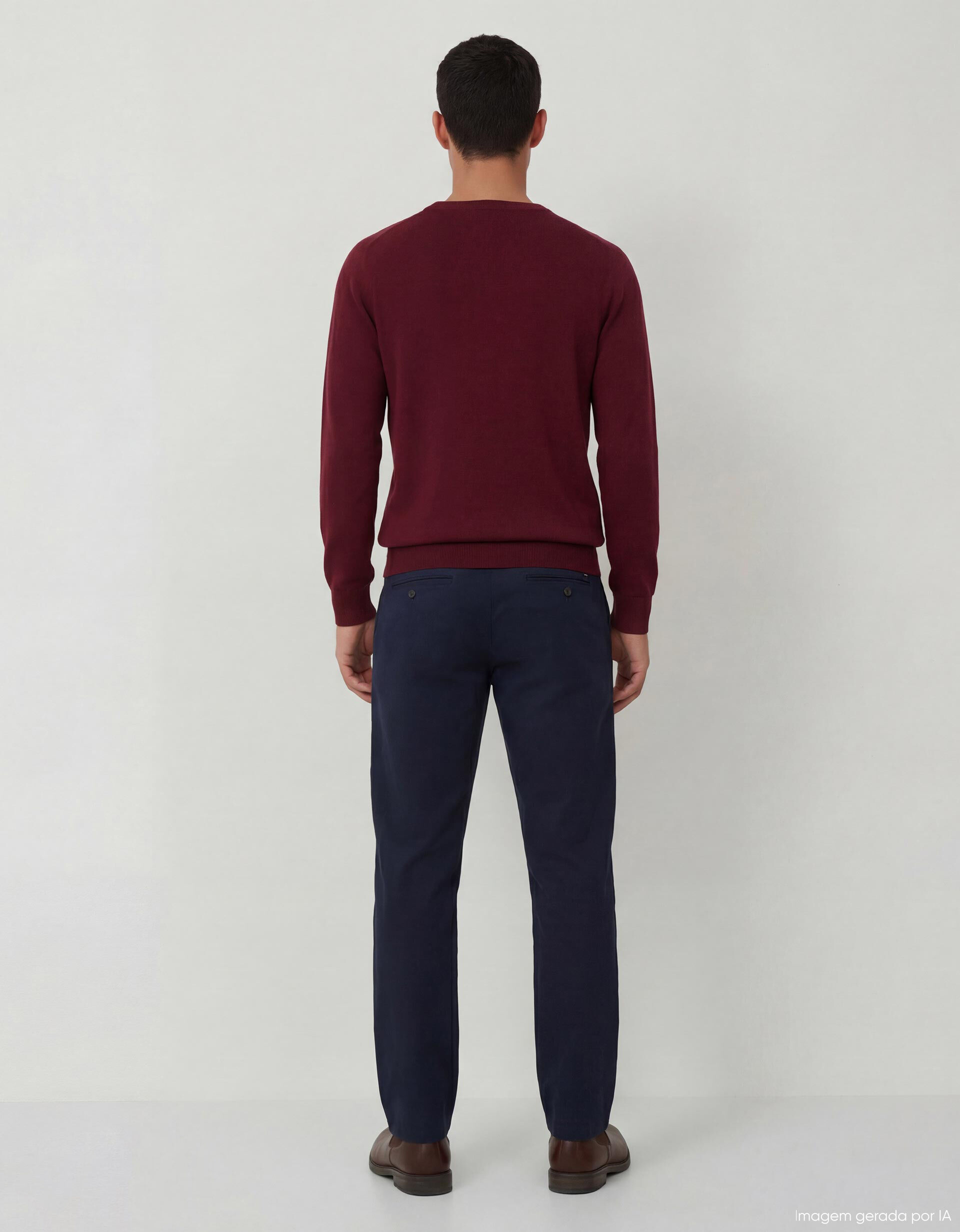 Comprar Online Cal&ccedil;as de Sarja Regular Fit, Homem, Azul Escuro