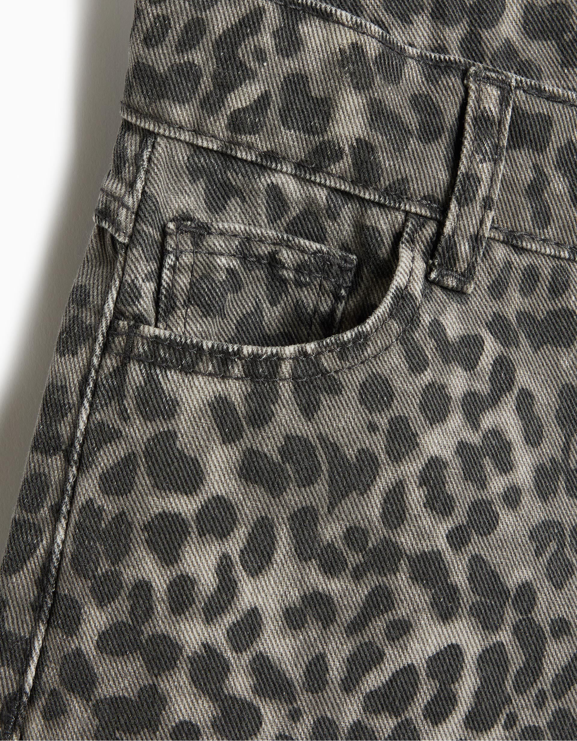 Comprar Online Cal&ccedil;as Wide Leg Animal Print, Menina, Cinzento Escuro