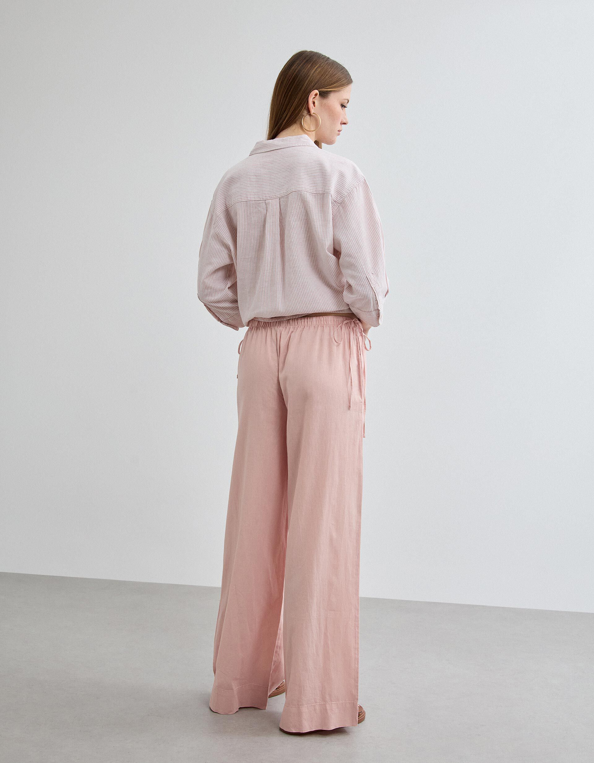 Comprar Online Cal&ccedil;as com Linho, Mulher, Rosa