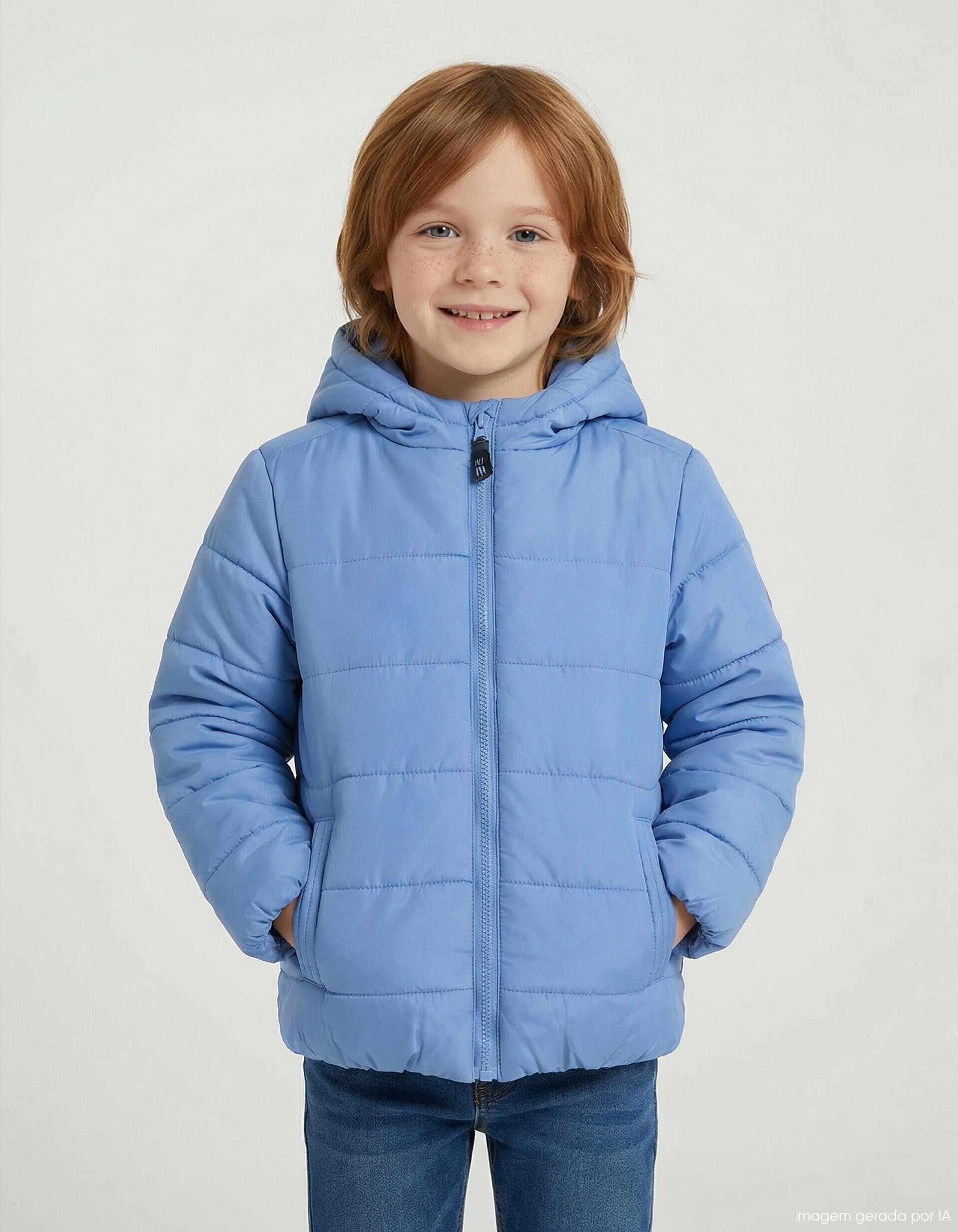 Comprar Online Casaco Acolchoado com Capuz, Menino, Azul