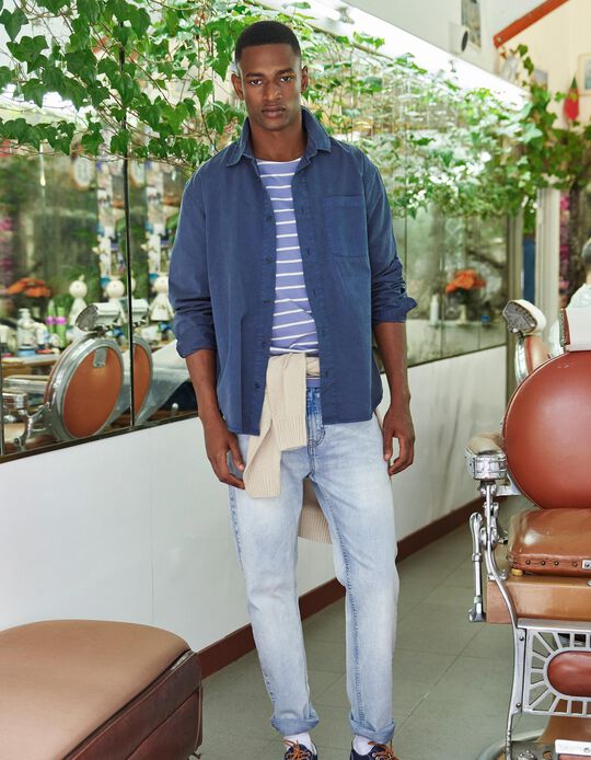 Comprar Online Cal&ccedil;as De Ganga 'Cropped', Homem, Azul Claro