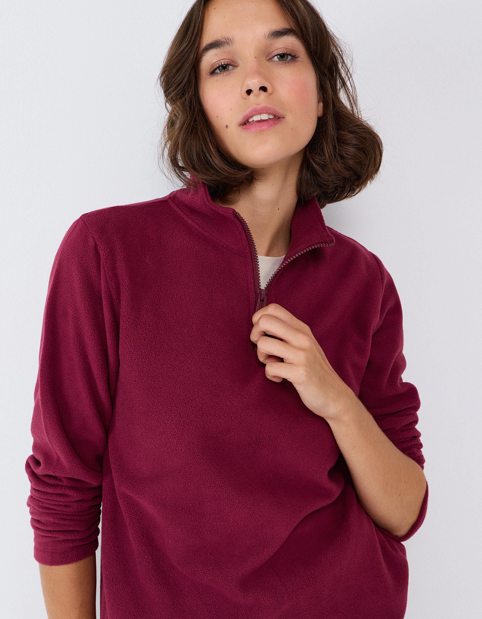 Comprar Online Camisola Polar, Mulher, Vermelho Escuro