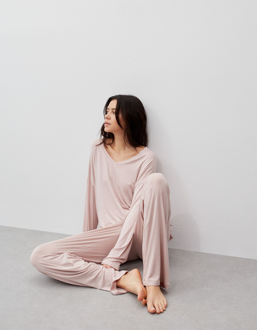 Jersey Pajamas, Woman, Light Pink