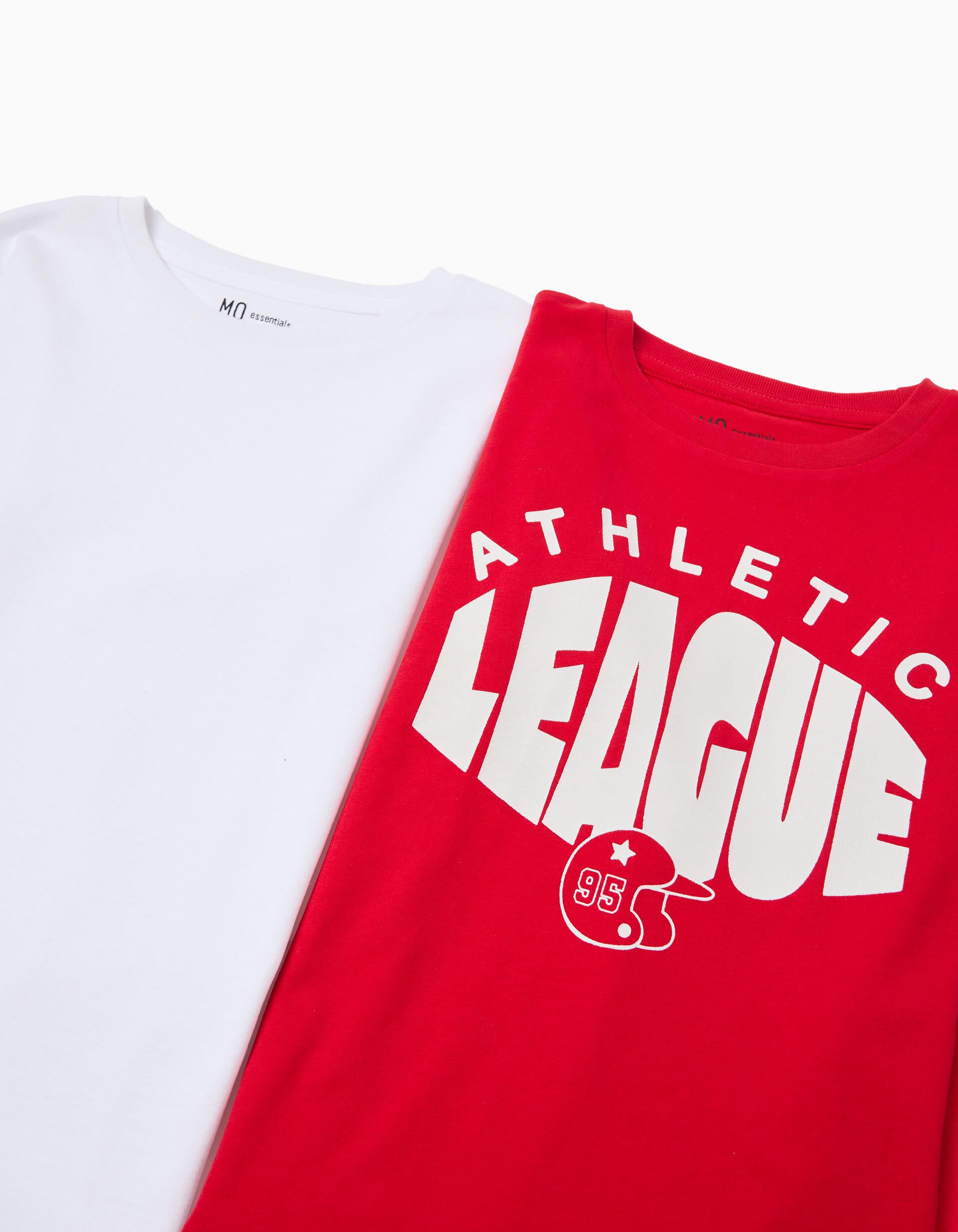 Comprar Online Pack 2 T-shirts Manga Comprida, Menino, Branco