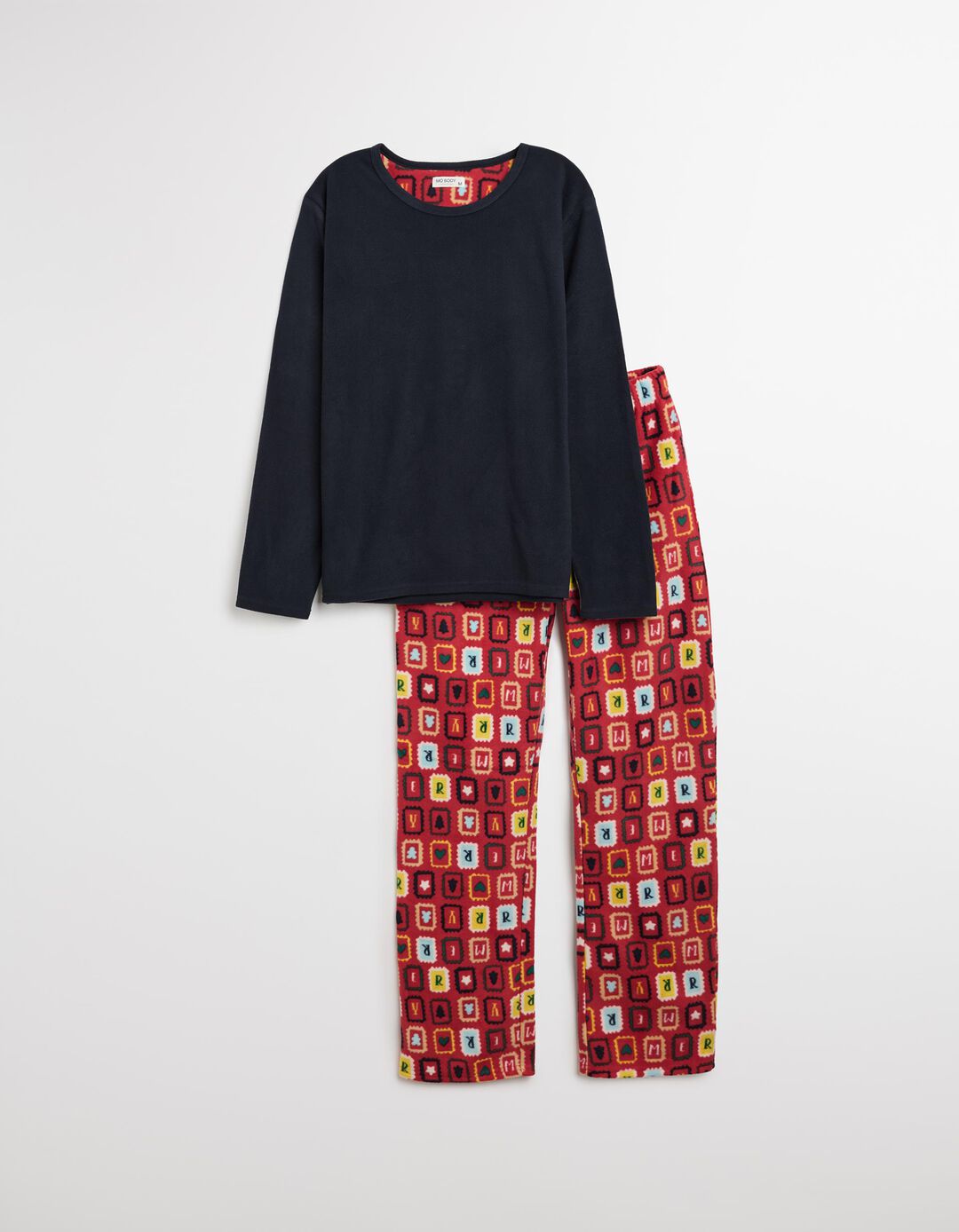 Pijama Polar Natal, Homem, Azul Escuro