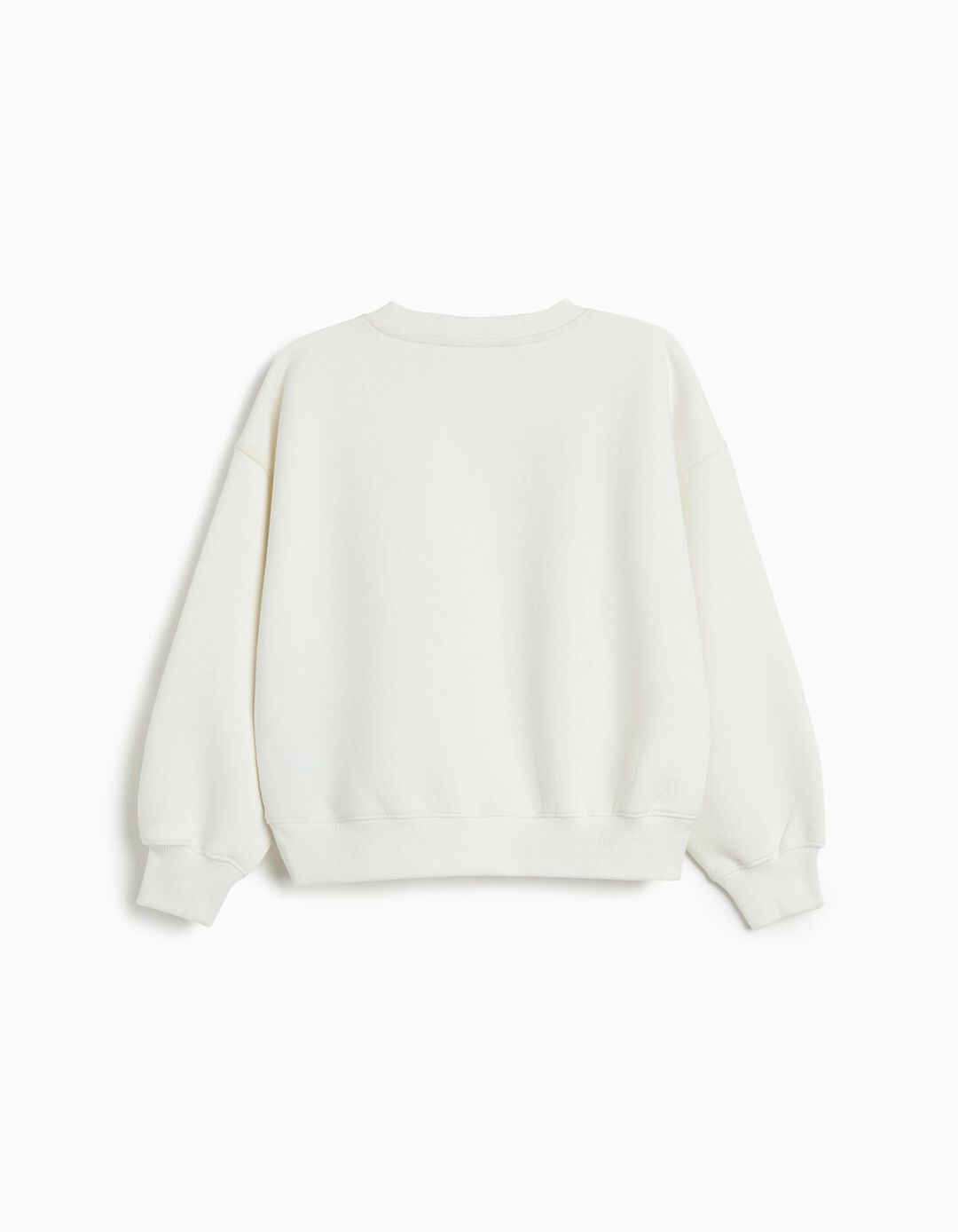 Sweatshirt de Felpa, Menina, Branco