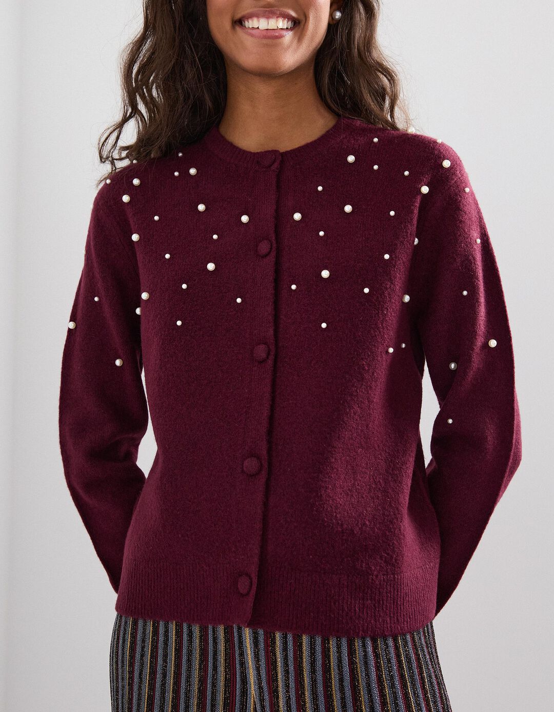 Casaco com Lã, Mulher, Roxo