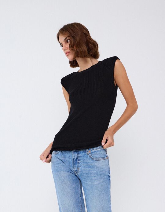 Comprar Online Sweater Sem Mangas, Mulher, Preto