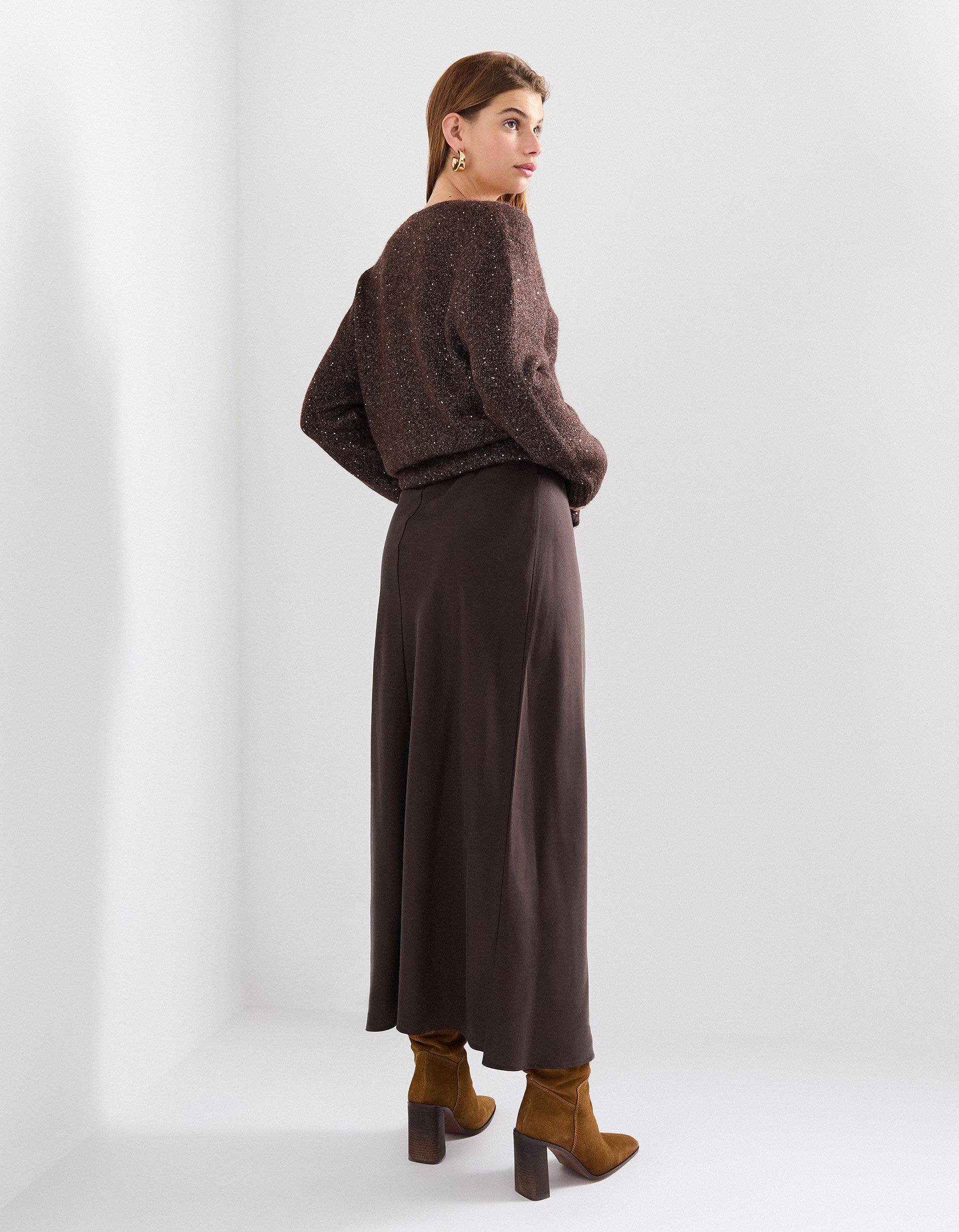 Comprar Online Saia Liocel, Mulher, Castanho Escuro