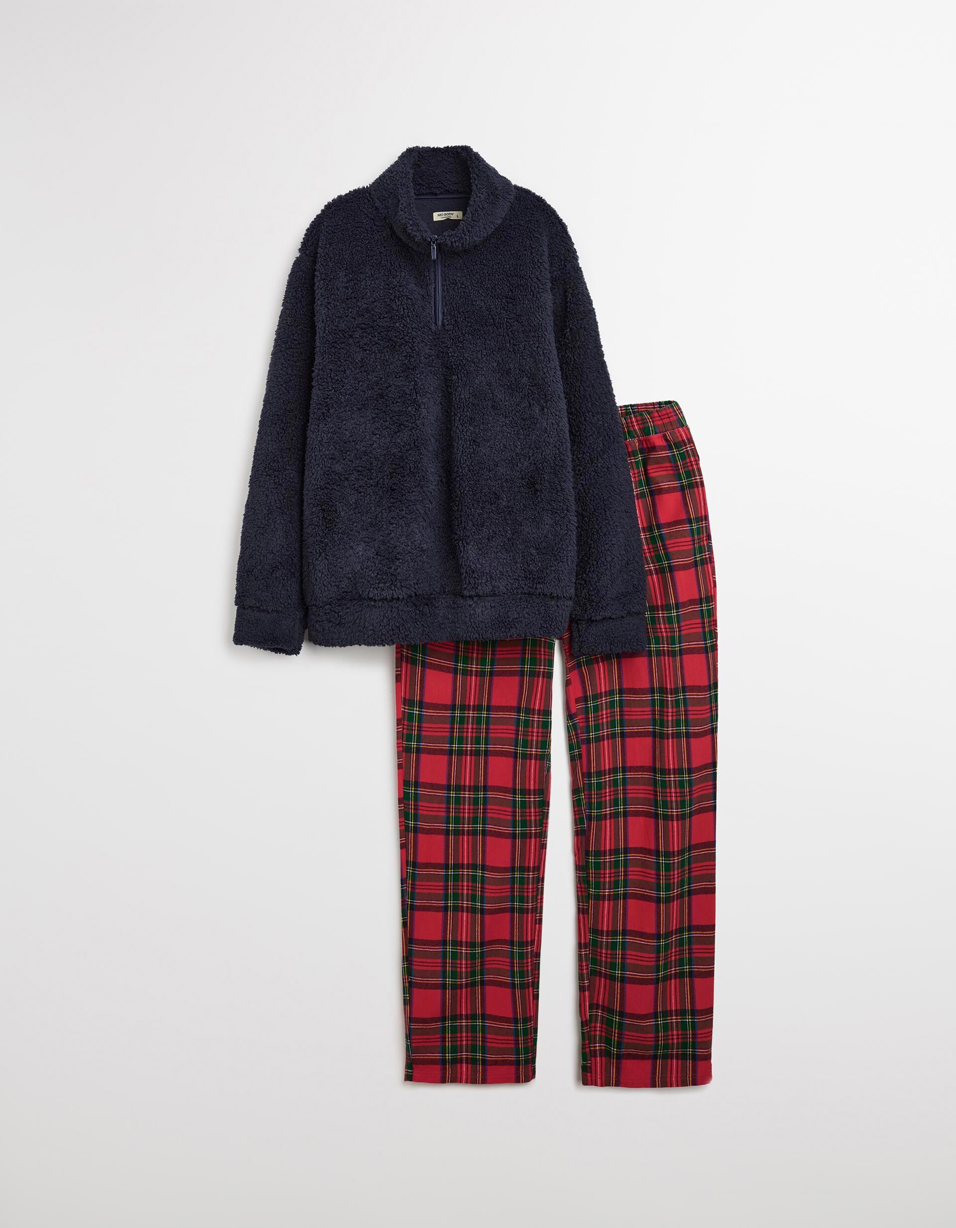 Comprar Online Pijama de Flanela, Homem, Azul Escuro 