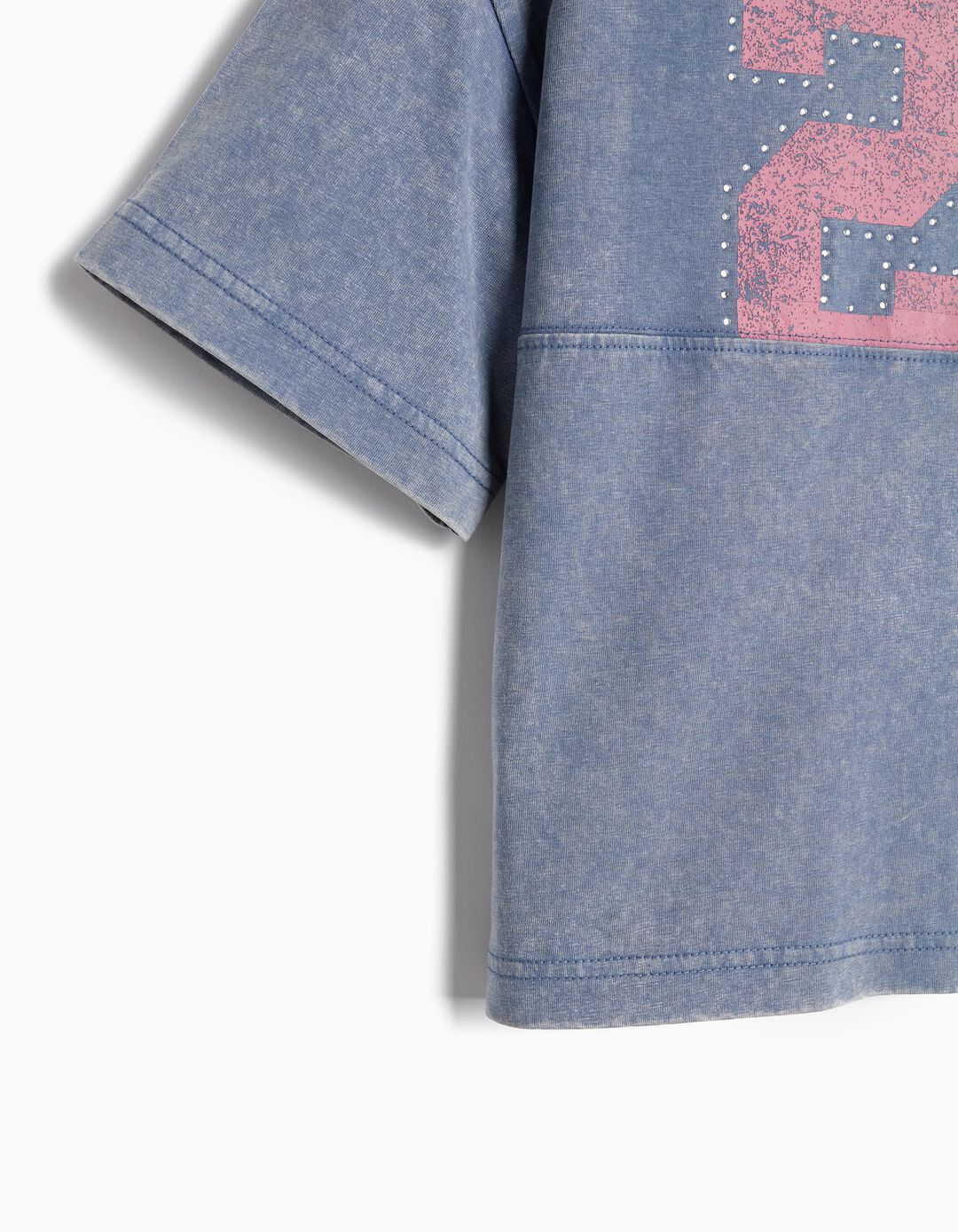 T-shirt Estampada, Menina, Azul Escuro