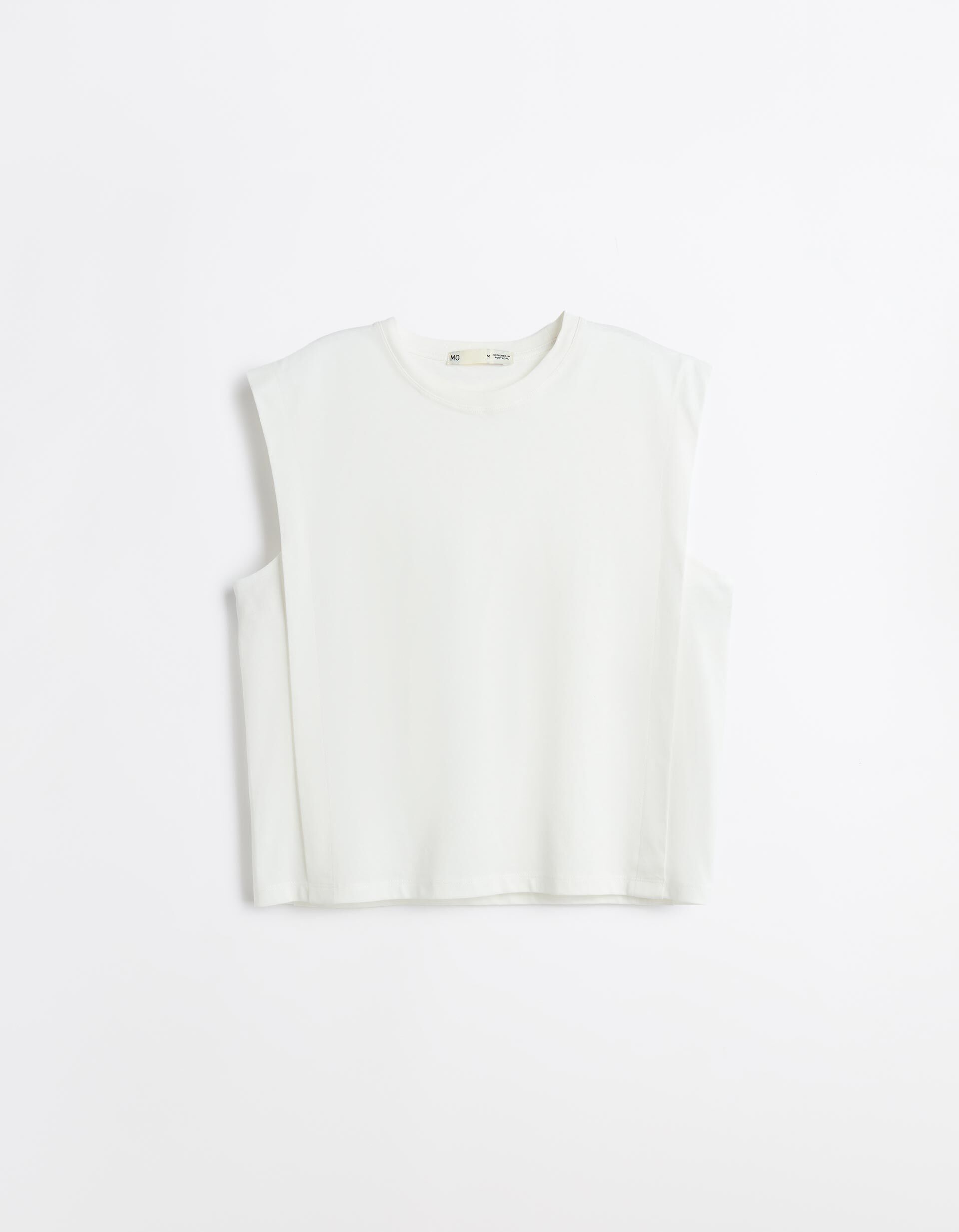 Comprar Online T-shirt Manga Cava, Mulher, Branco