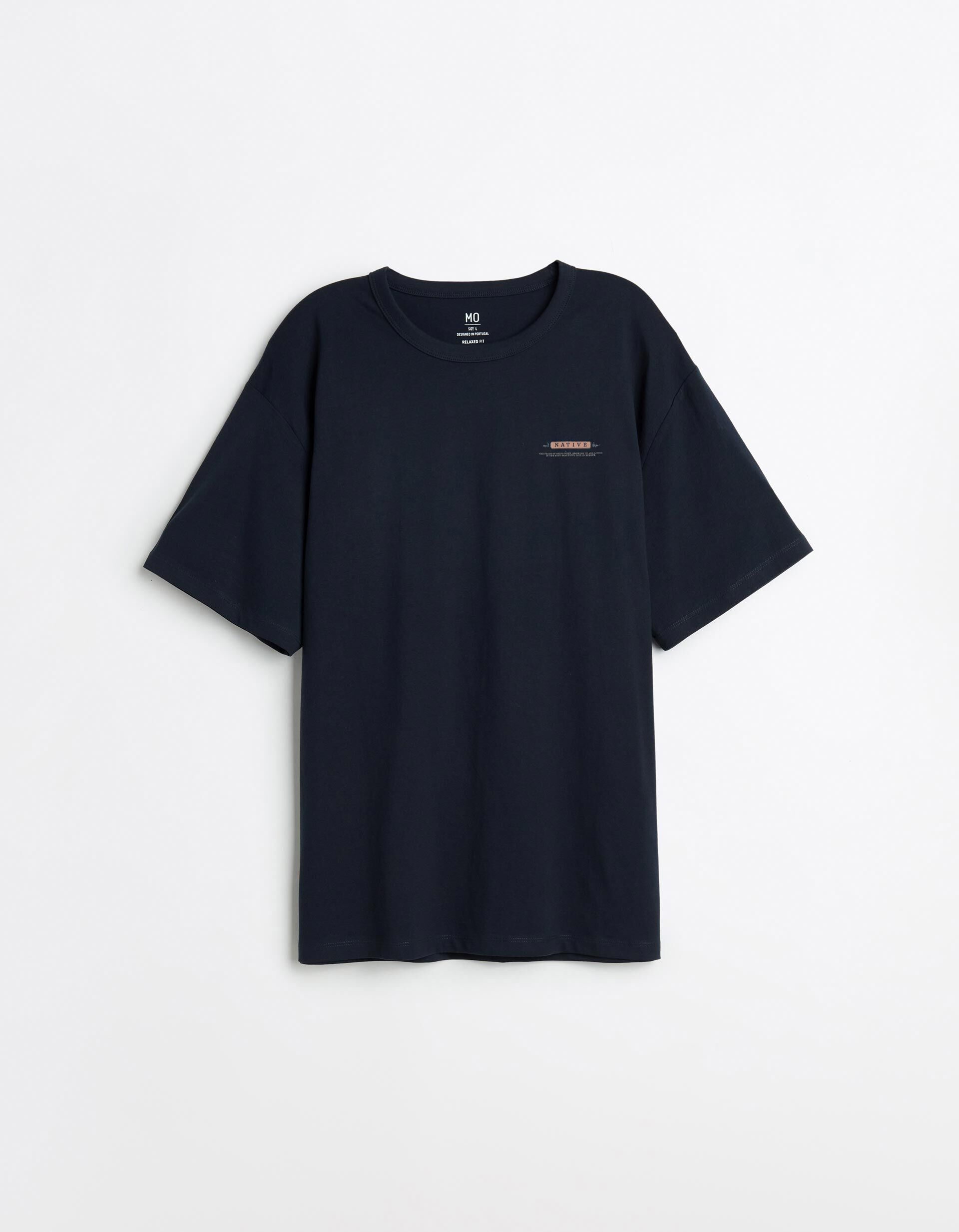 Comprar Online T-shirt Jersey Estampada, Homem, Azul Escuro