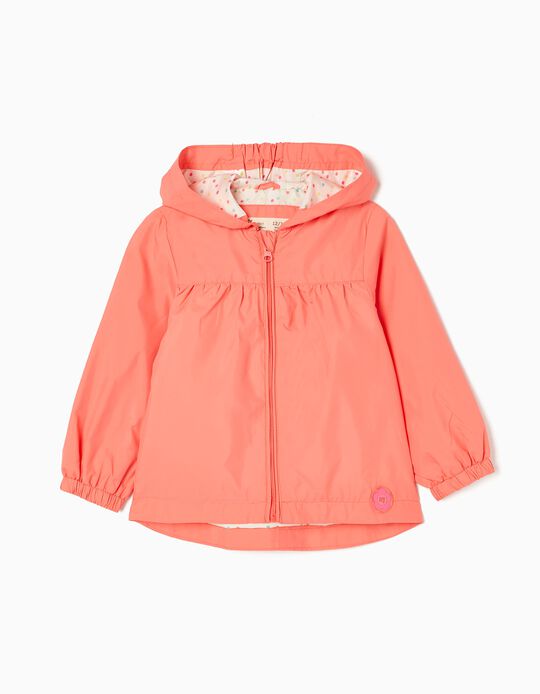 Windbreaker Jacket for Baby Girls, Coral
