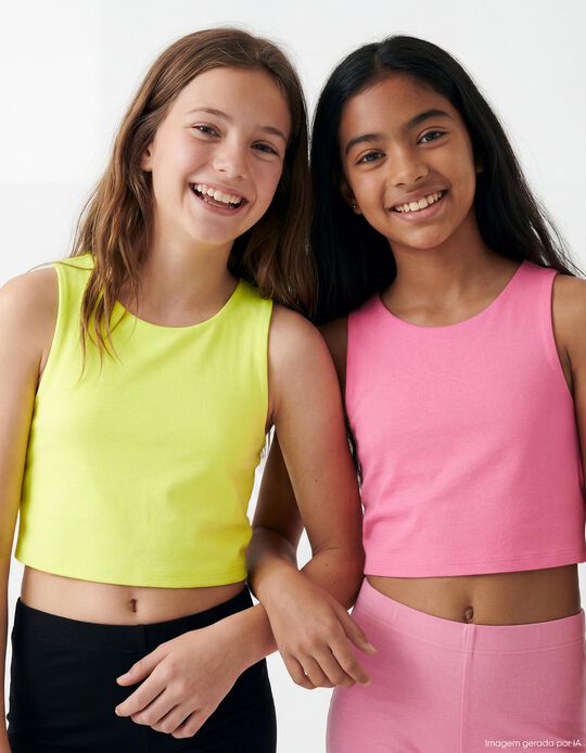 Comprar Online Crop Top, Menina, Rosa