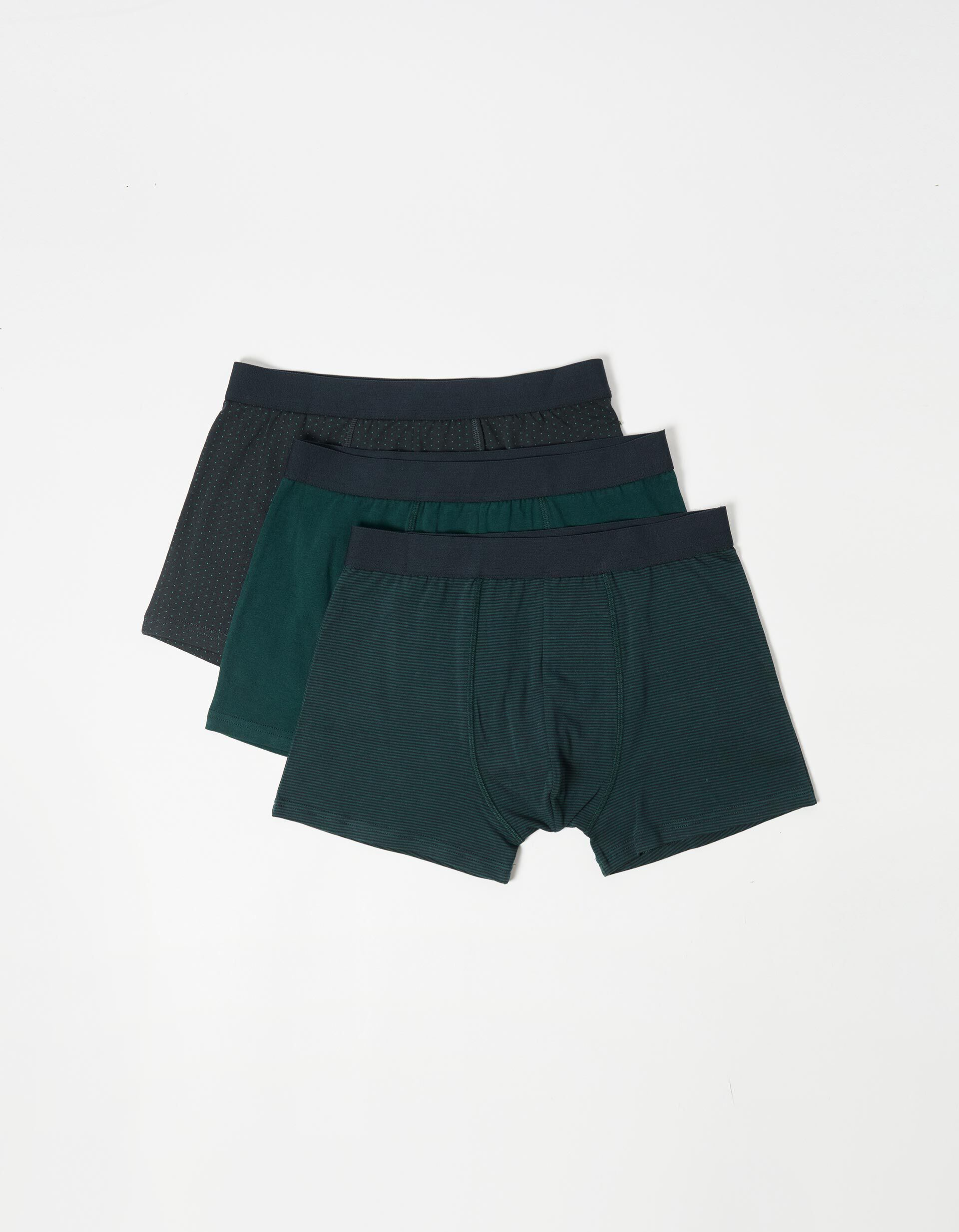 Comprar Online Pack 3 Boxers, Homem, Verde Escuro