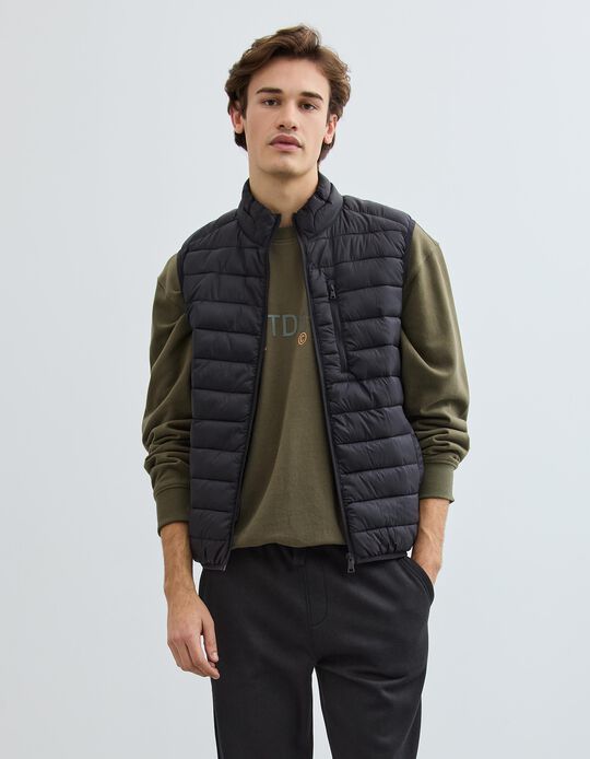 Comprar Online Colete Acolchoado, Homem, Preto