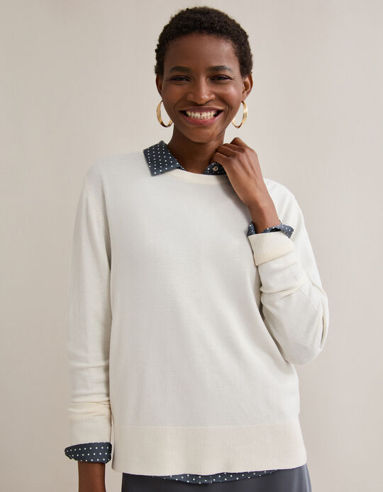 Comprar Online Camisola de Malha, Mulher, Cru