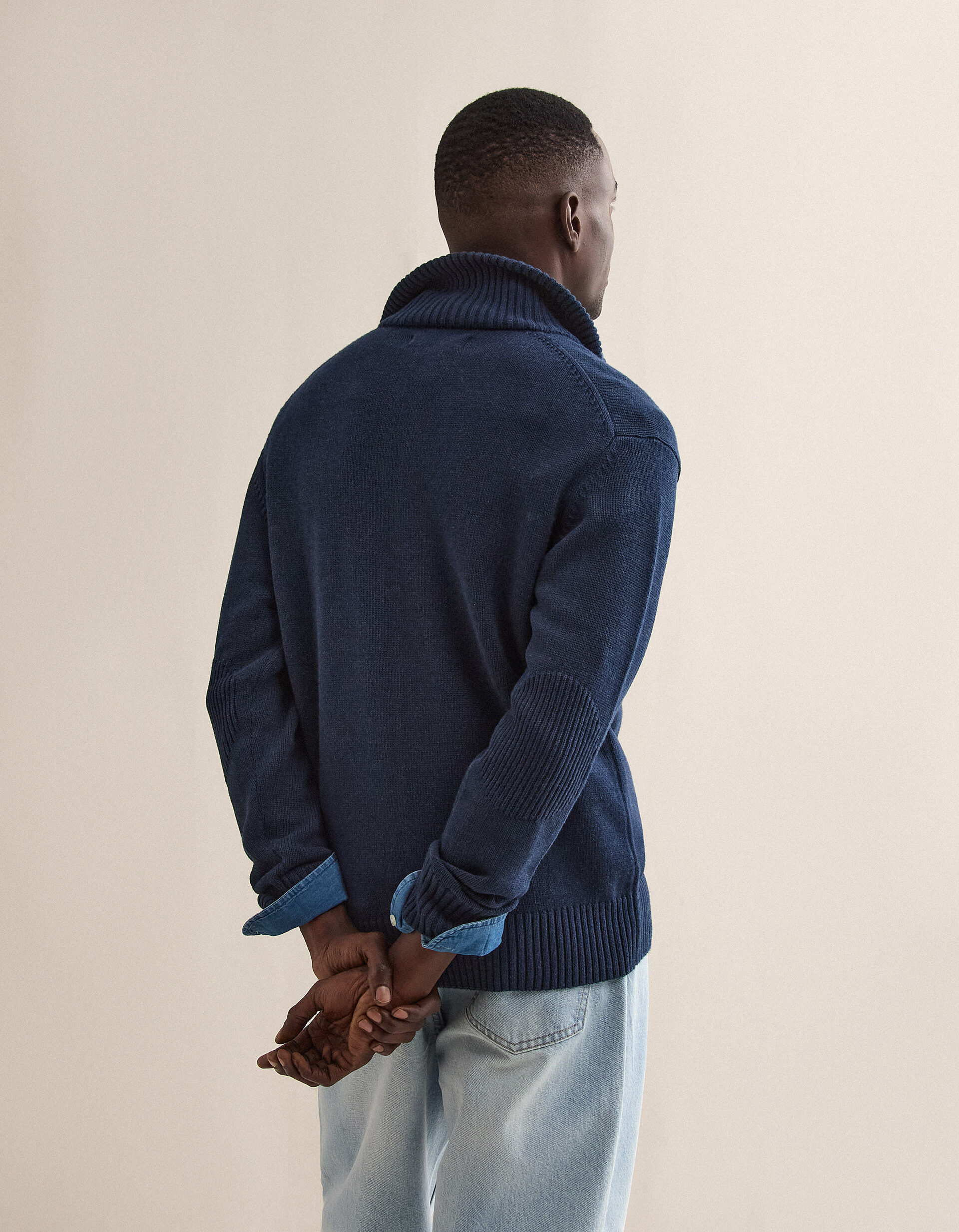 Comprar Online Casaco de Malha, Homem, Azul Escuro