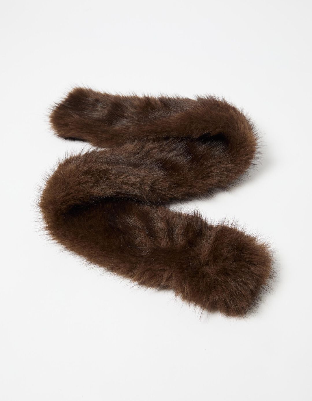 Cachecol de Pelo Sintético, Mulher, Castanho