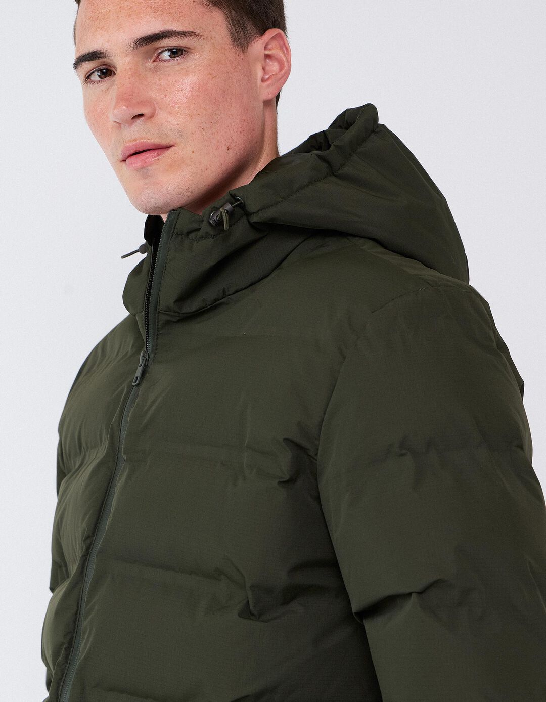 Casaco Puffer, Homem, Verde Escuro
