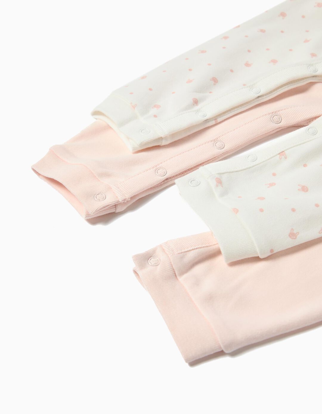 Pack 2 Babygrows, Menina, Rosa Claro