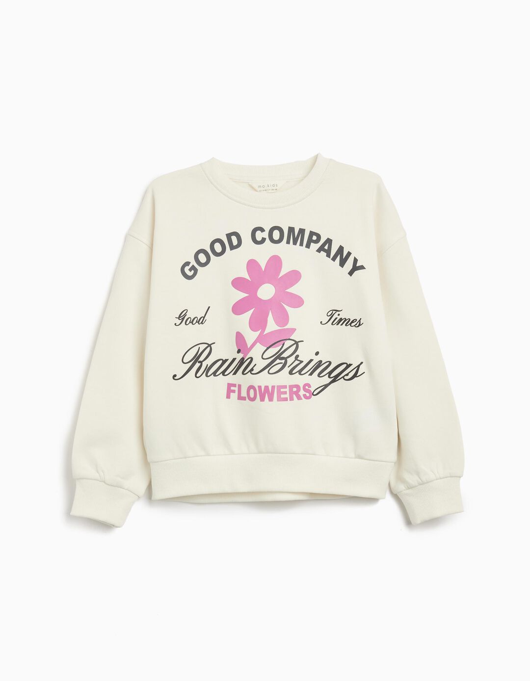 Sweatshirt de Felpa, Menina, Branco