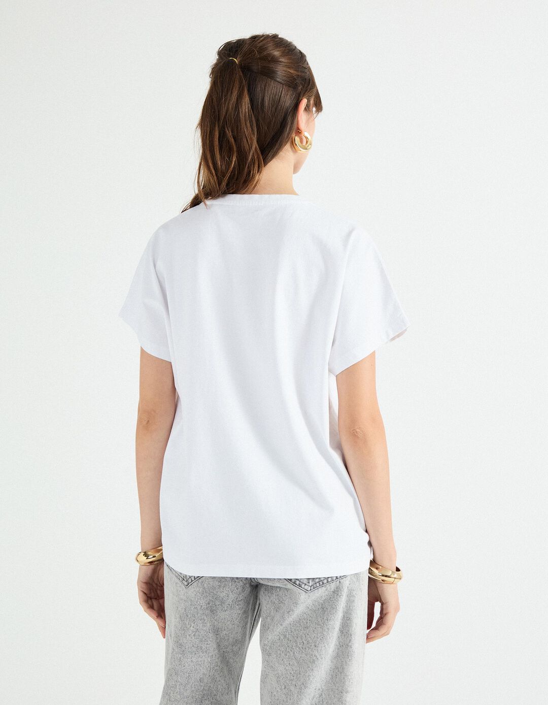 T-shirt, Mulher, Branco