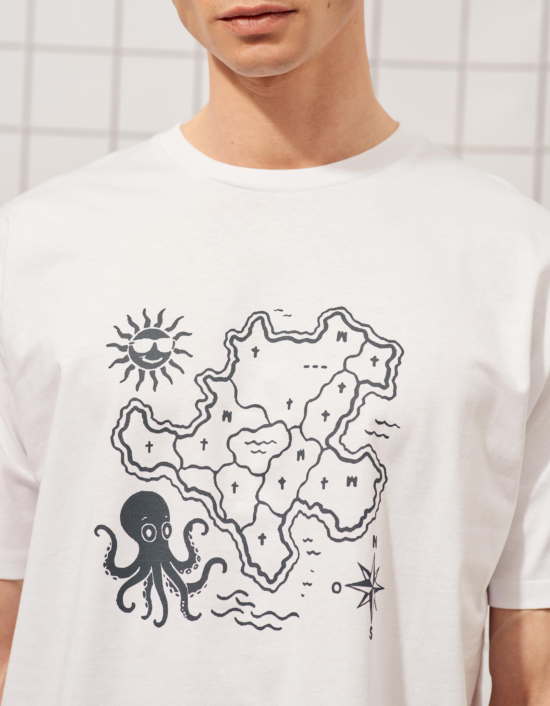 Comprar Online T-shirt Estampada, Homem, Branco