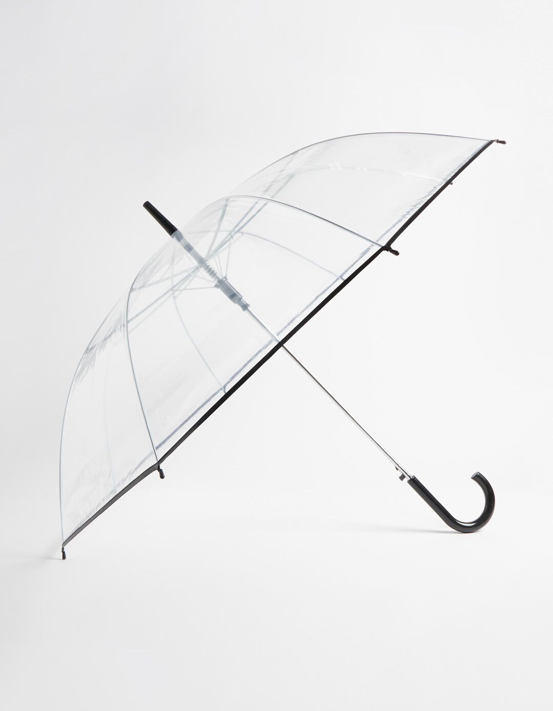 Guarda-chuva Transparente, Mulher, Preto