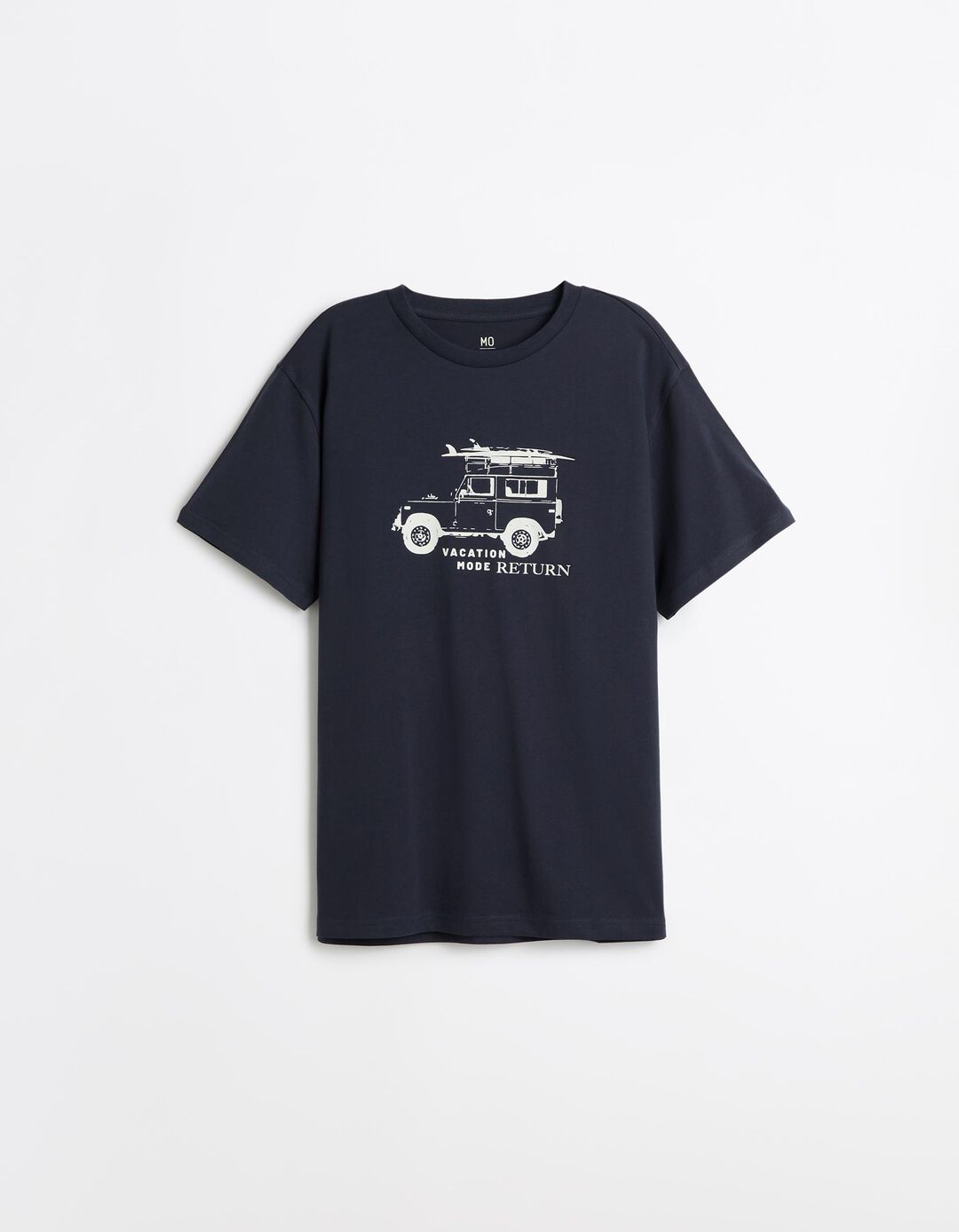 T-shirt Jersey Estampada, Homem, Azul Escuro