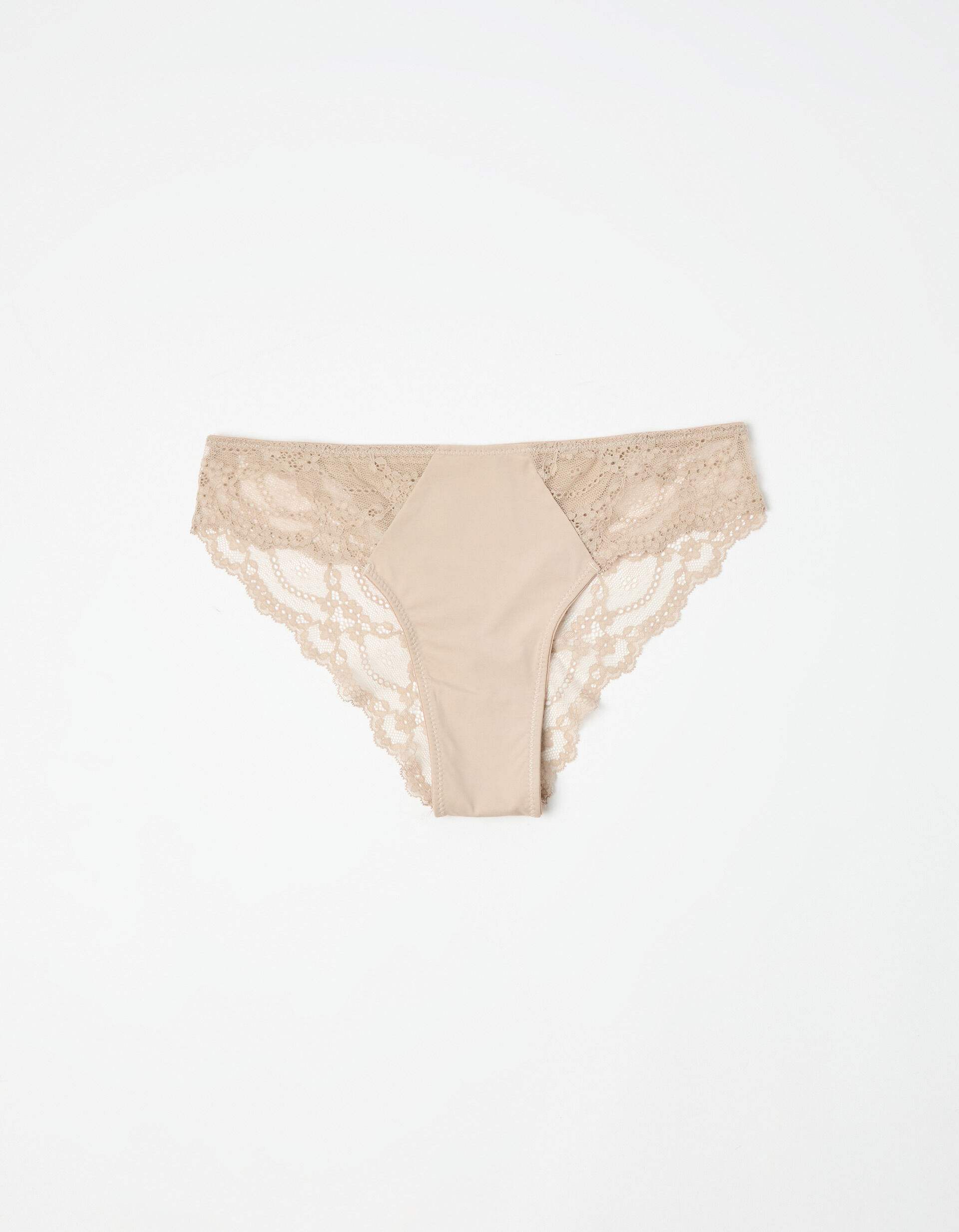Comprar Online Cuecas Brief com Renda, Mulher, Bege