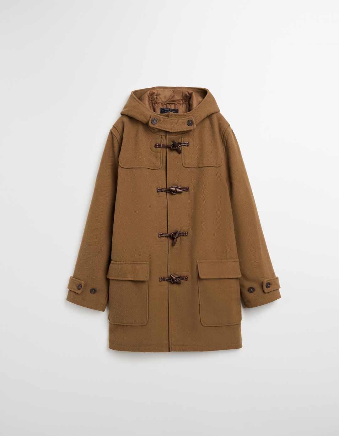 Sobretudo com Capuz, Homem, Castanho Claro