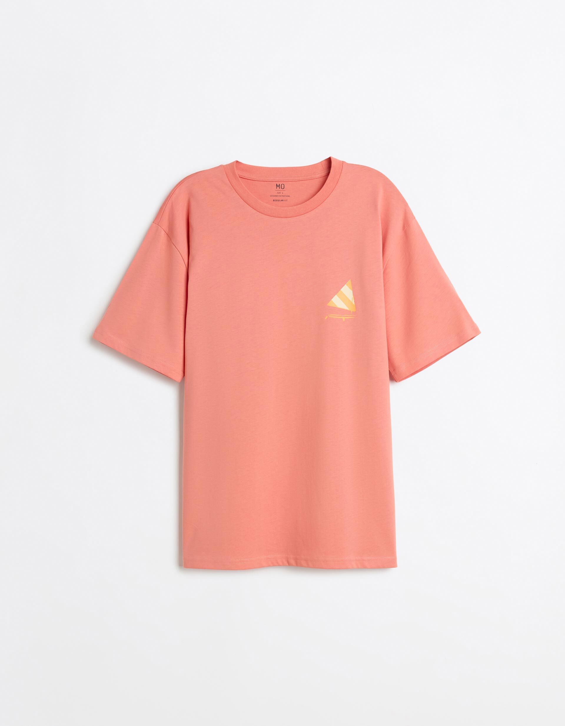 Comprar Online T-shirt Estampada, Homem, Laranja