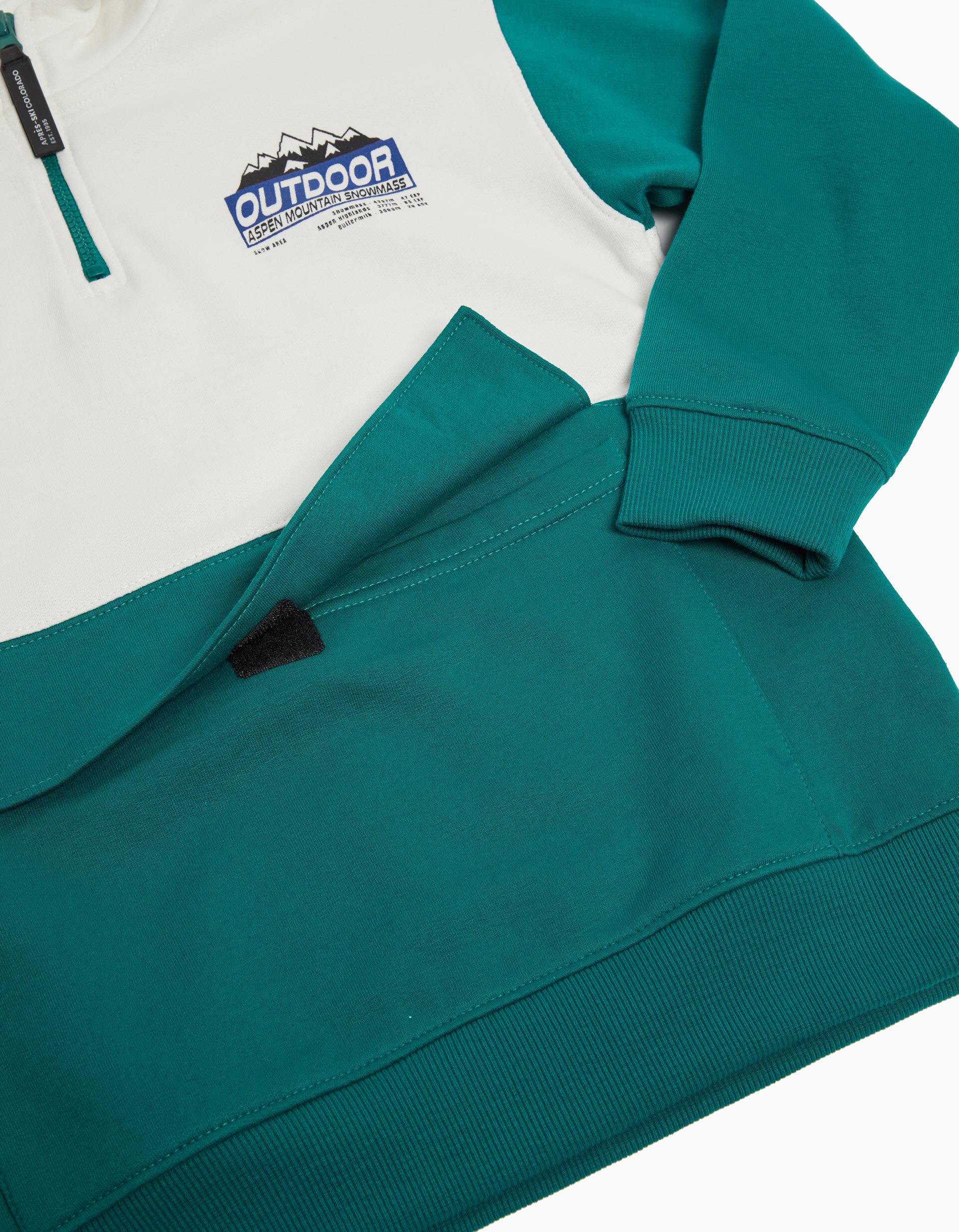 Comprar Online Sweatshirt Capuz Bolso, Menino, Verde