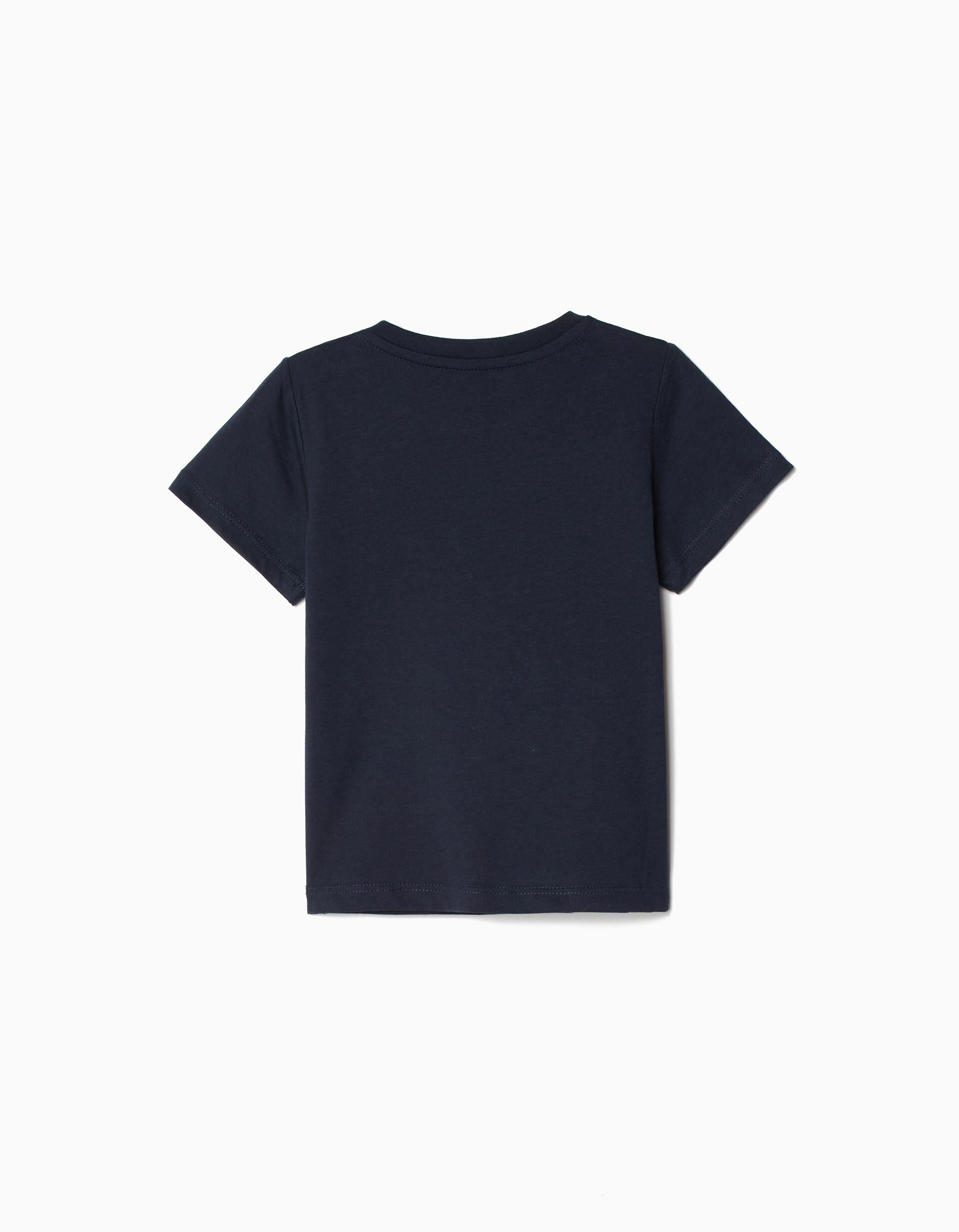 Comprar Online T-shirt B&aacute;sica, Menino, Azul Escuro