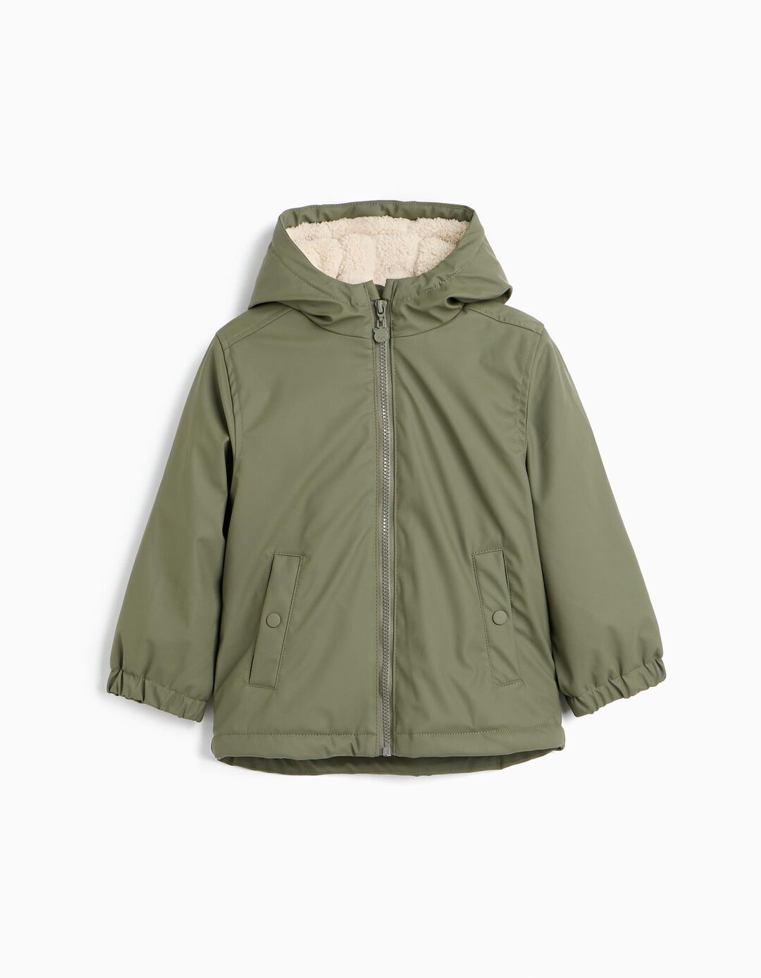 Parka Com Forro Sherpa, Menino, Verde Escuro