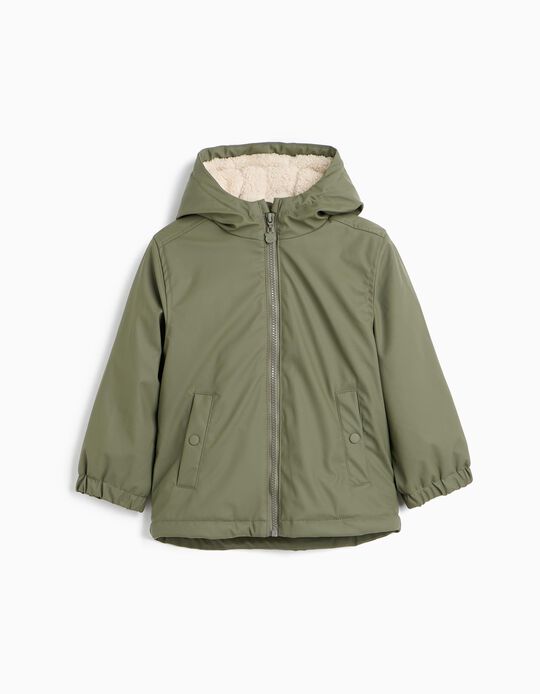 Comprar Online Parka Com Forro Sherpa, Menino, Verde Escuro